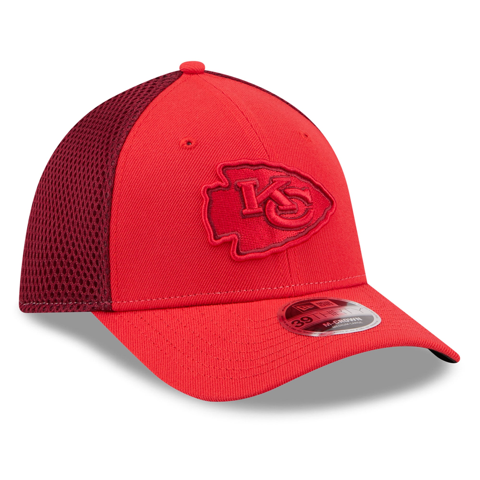 Casquette extensible New Era rouge Kansas City Chiefs Neo Mesh 39THIRTY M-Crown pour homme