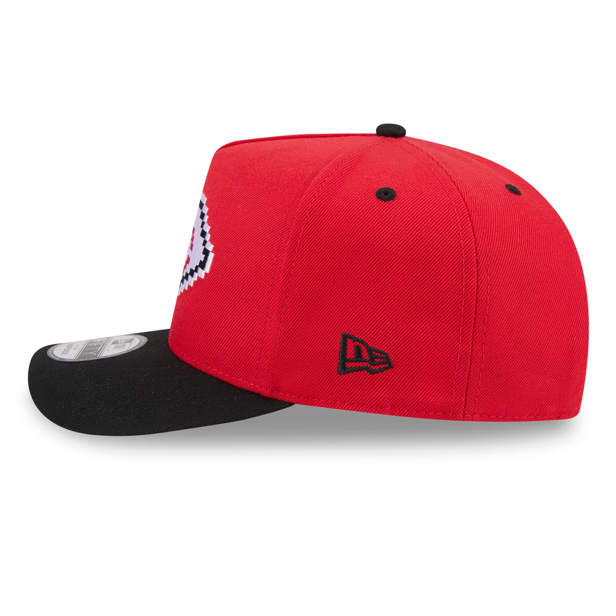 Men's New Era Red Kansas City Chiefs Pixel A-Frame 9FIFTY Snapback Hat