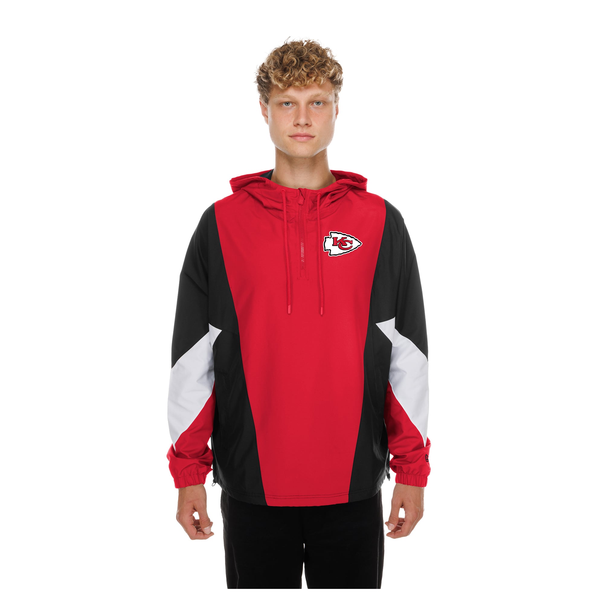 Men's New Era Red Kansas City Chiefs Quarter-Zip Windbreaker Jacket