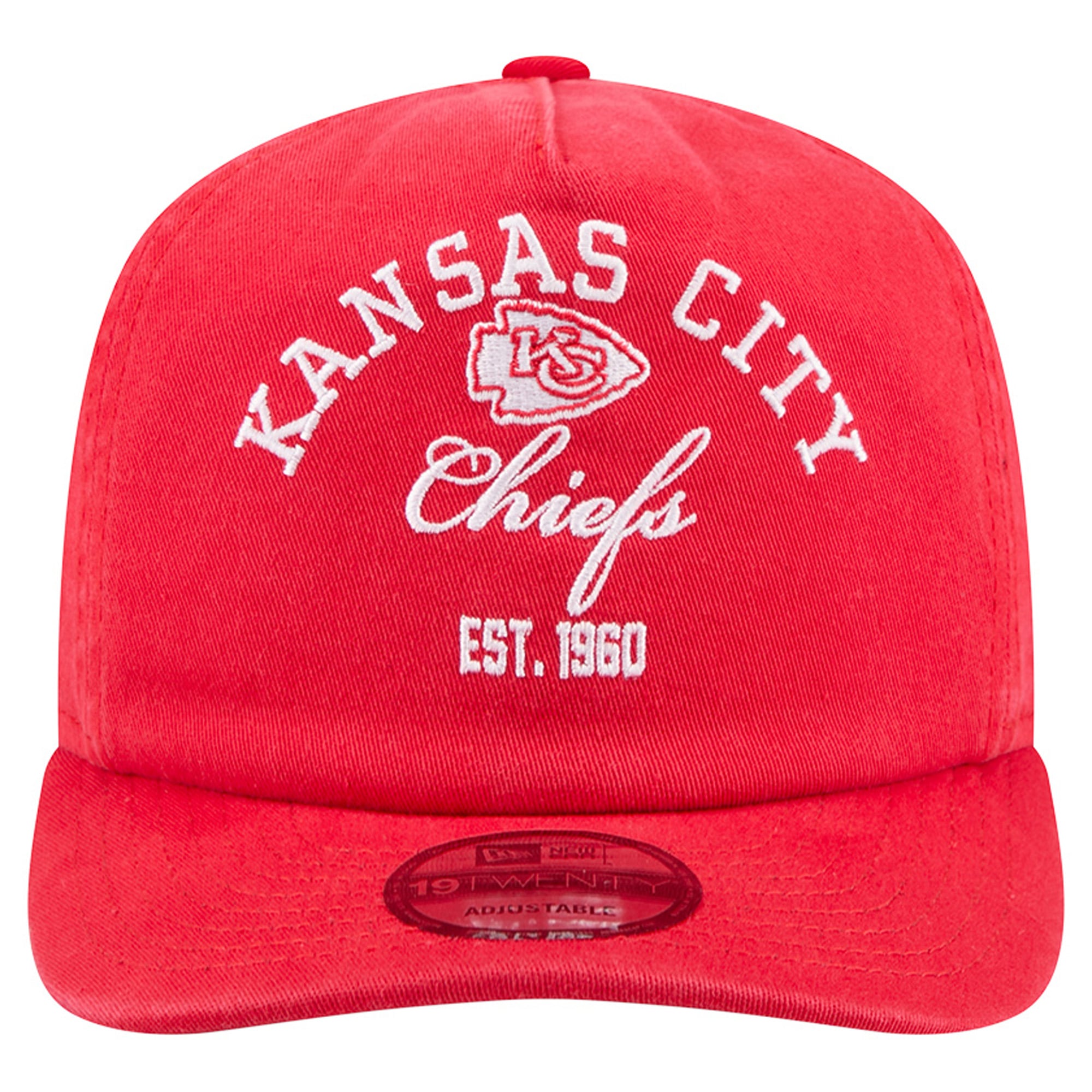 Casquette ajustable New Era rouge Kansas City Chiefs Stacked 19TWENTY pour homme
