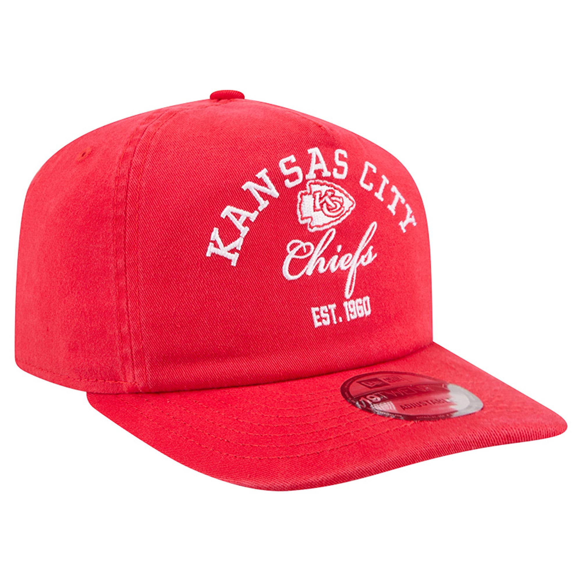 Casquette ajustable New Era rouge Kansas City Chiefs Stacked 19TWENTY pour homme