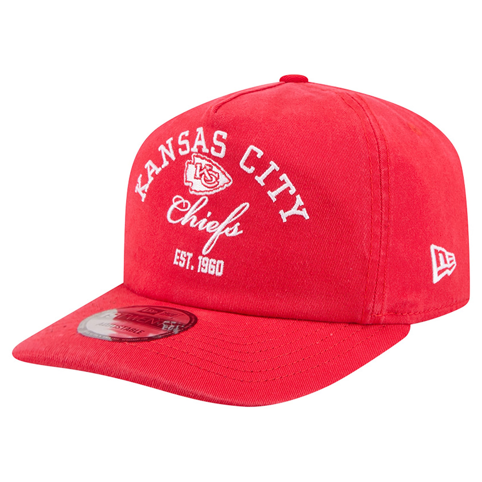 Casquette ajustable New Era rouge Kansas City Chiefs Stacked 19TWENTY pour homme