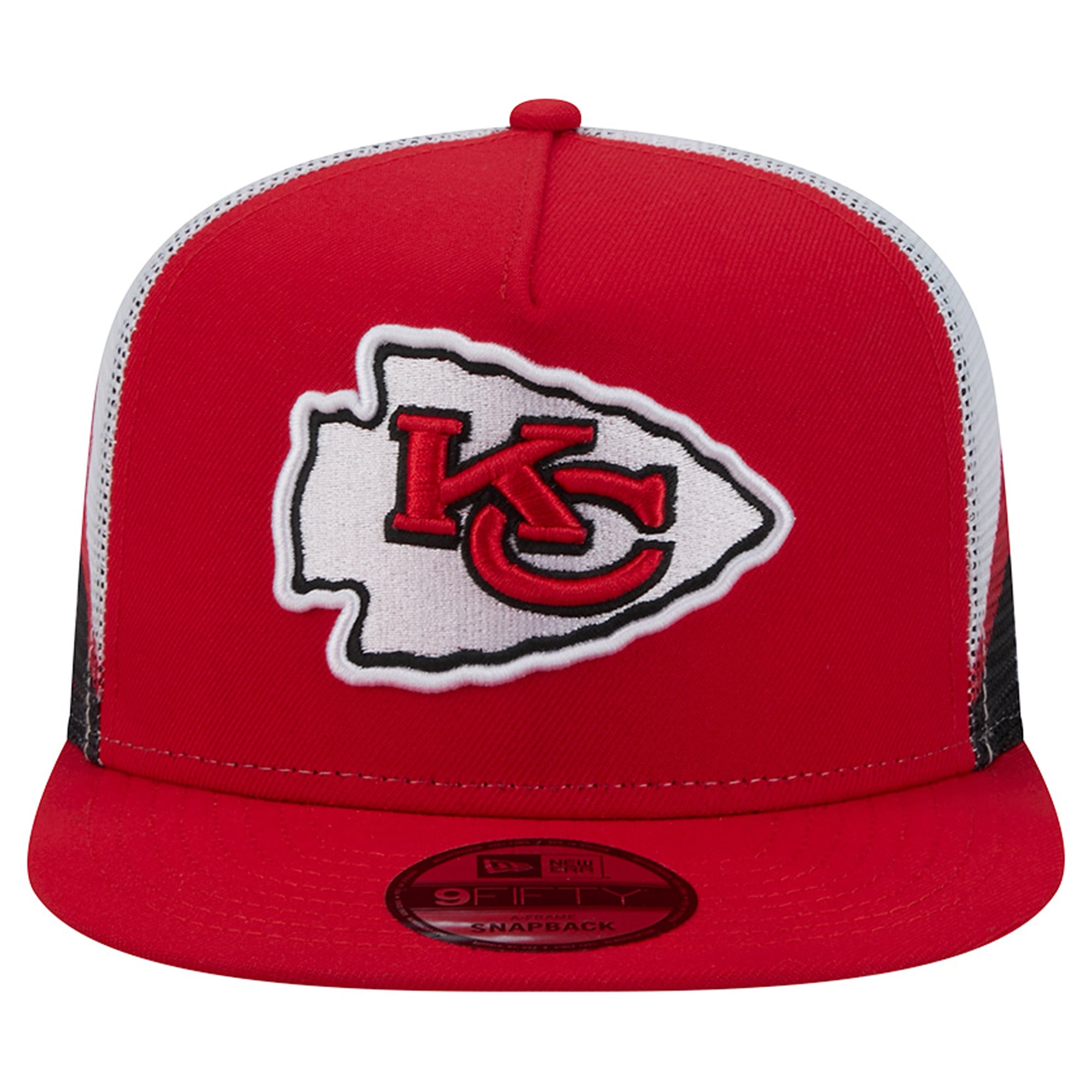 Casquette trucker New Era rouge/noire Kansas City Chiefs 9FIFTY Snapback pour homme