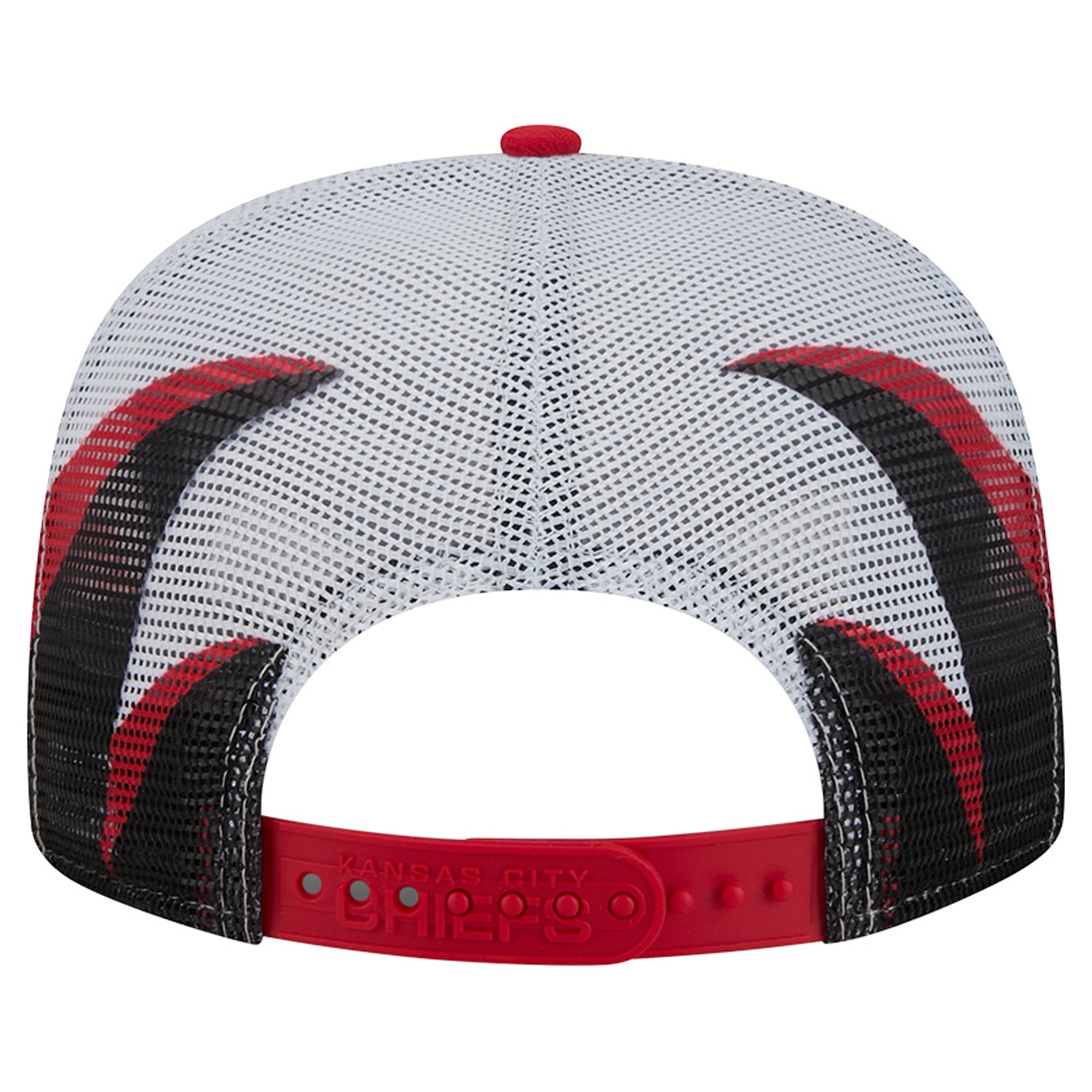 Casquette trucker New Era rouge/noire Kansas City Chiefs 9FIFTY Snapback pour homme