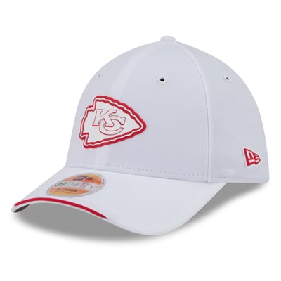 Kansas City Chiefs New Era 2026 Sideline 39THIRTY M-Crown Flex Hat - White