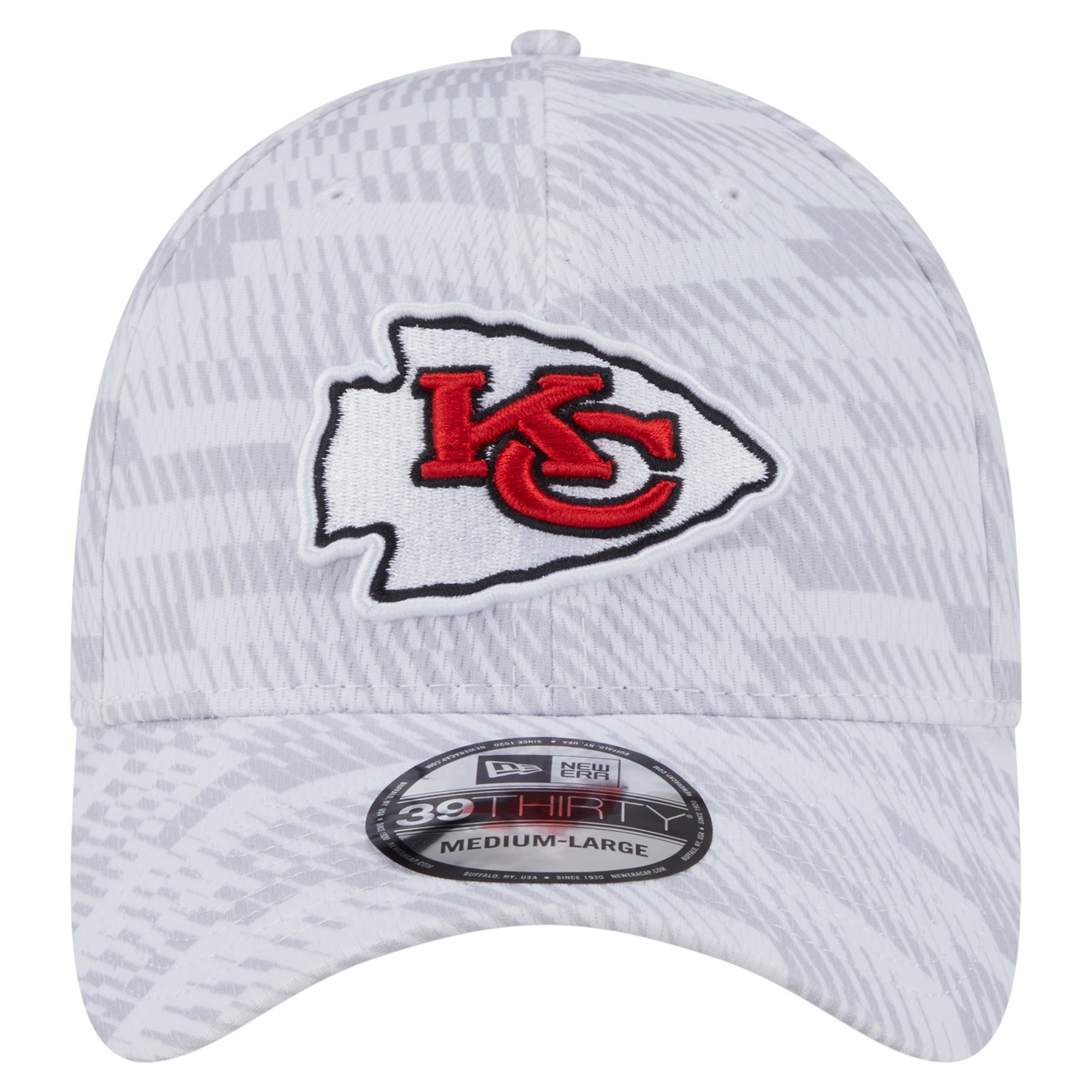 Men's New Era White Kansas City Chiefs Gameday Graded 39THIRTY Flex Hat