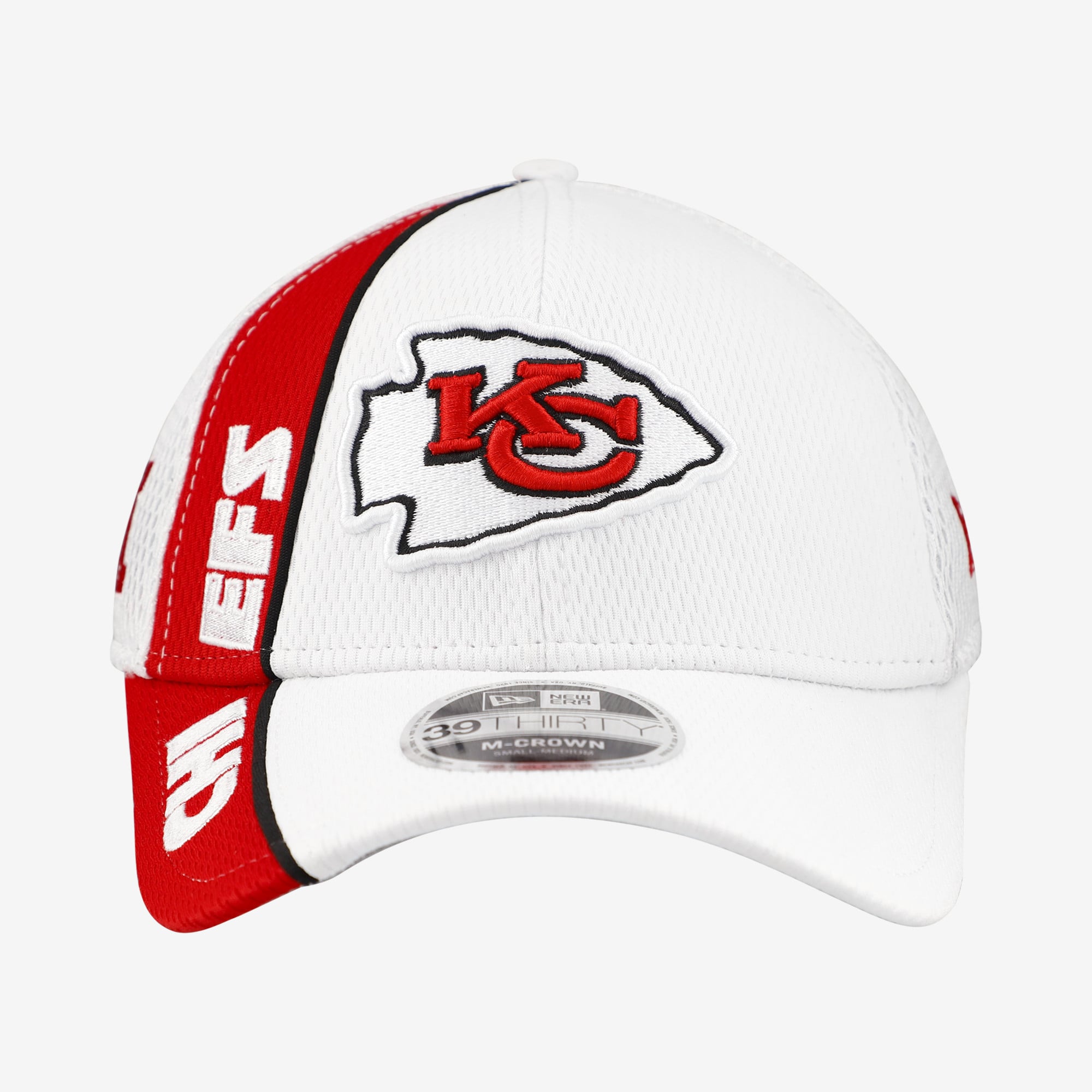 Casquette New Era blanche et rouge Kansas City Chiefs Dash 39THIRTY M-Crown Flex pour homme