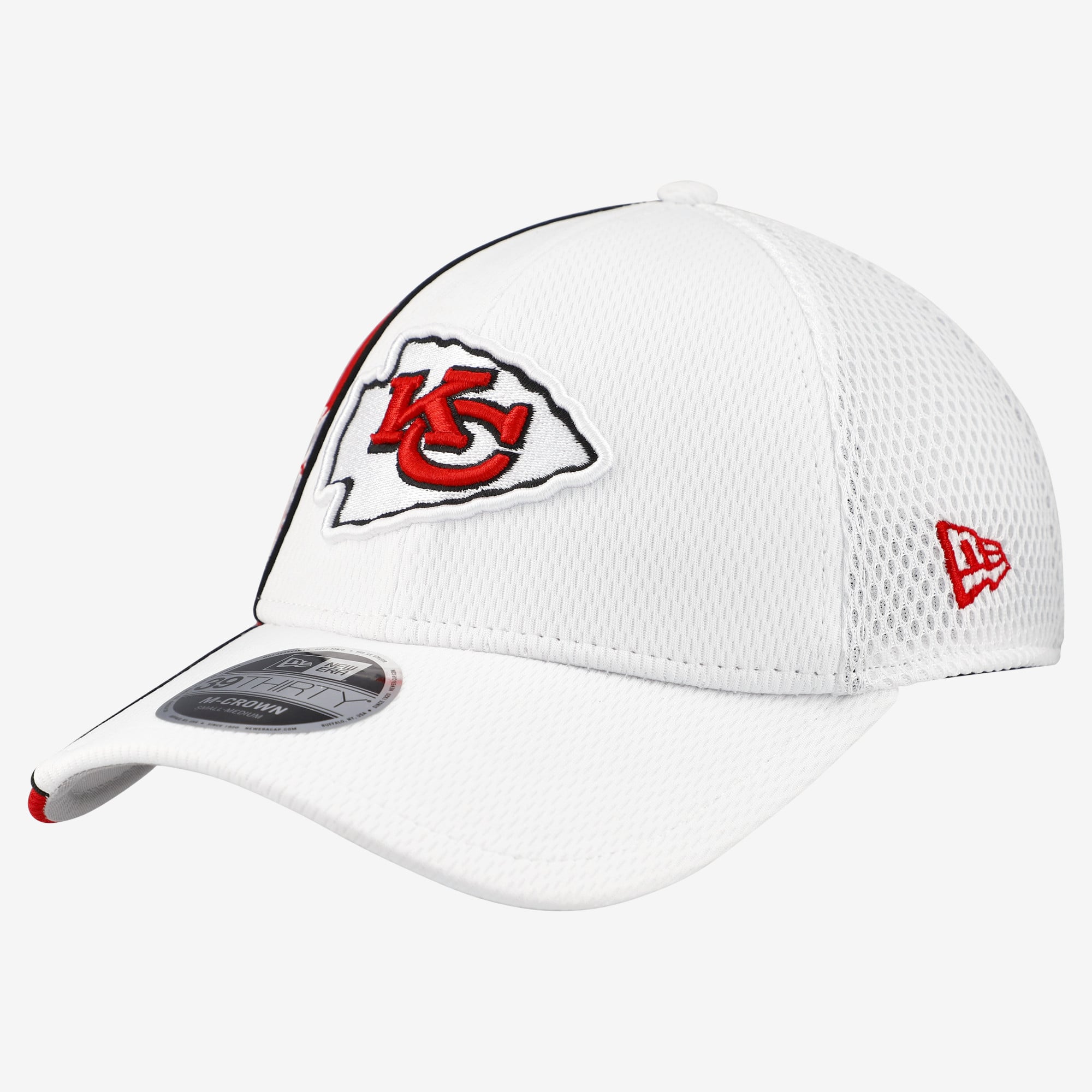 Casquette New Era blanche et rouge Kansas City Chiefs Dash 39THIRTY M-Crown Flex pour homme