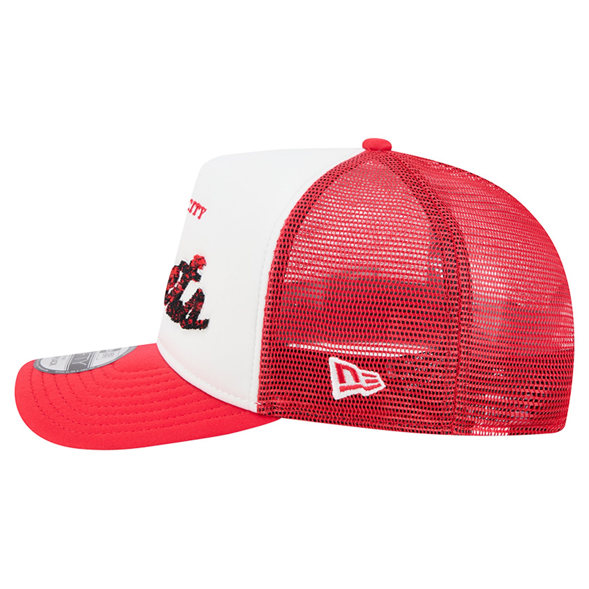 Casquette trucker New Era blanche et rouge Kansas City Chiefs 9FIFTY à fermeture snapback en mousse, modèle A-Frame, pour homme