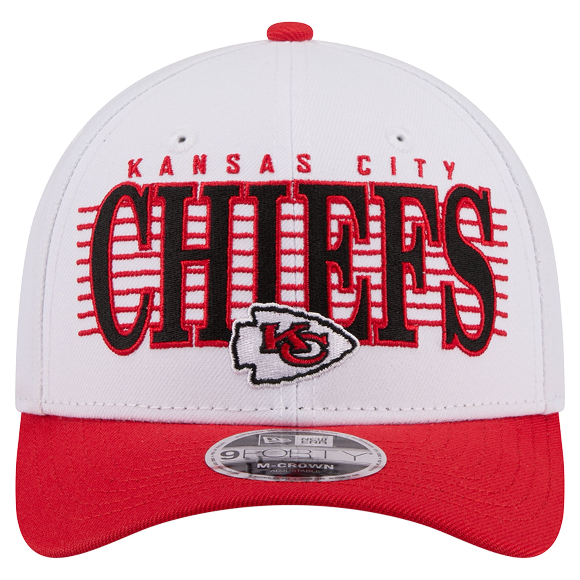 Casquette ajustable New Era blanche et rouge Kansas City Chiefs Loyal 9FORTY M-Crown pour homme