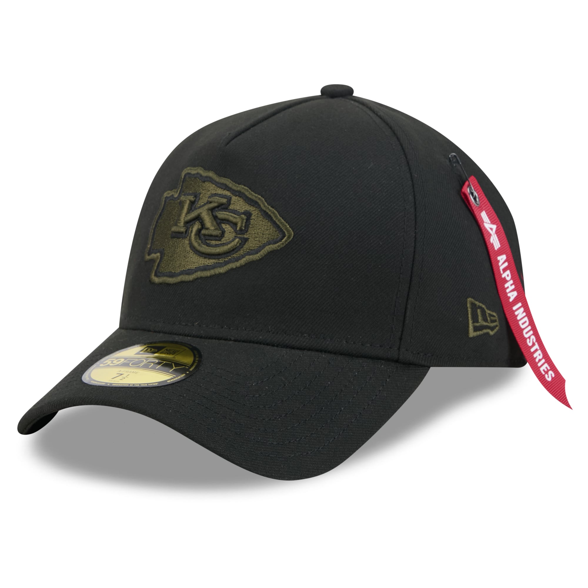 Casquette ajustée New Era x Alpha Industries noire Kansas City Chiefs 59FORTY pour homme