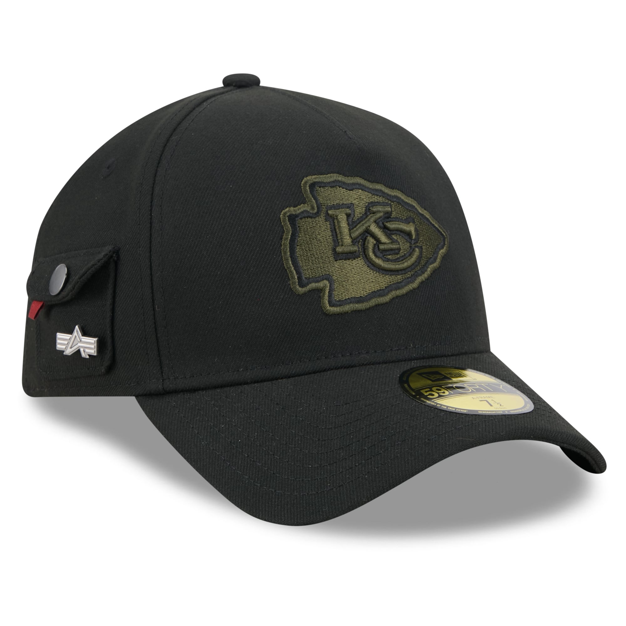Casquette ajustée New Era x Alpha Industries noire Kansas City Chiefs 59FORTY pour homme