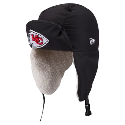  Kansas City Chiefs New Era x Alpha Industries Puffer Quilted Trapper Hat - Black