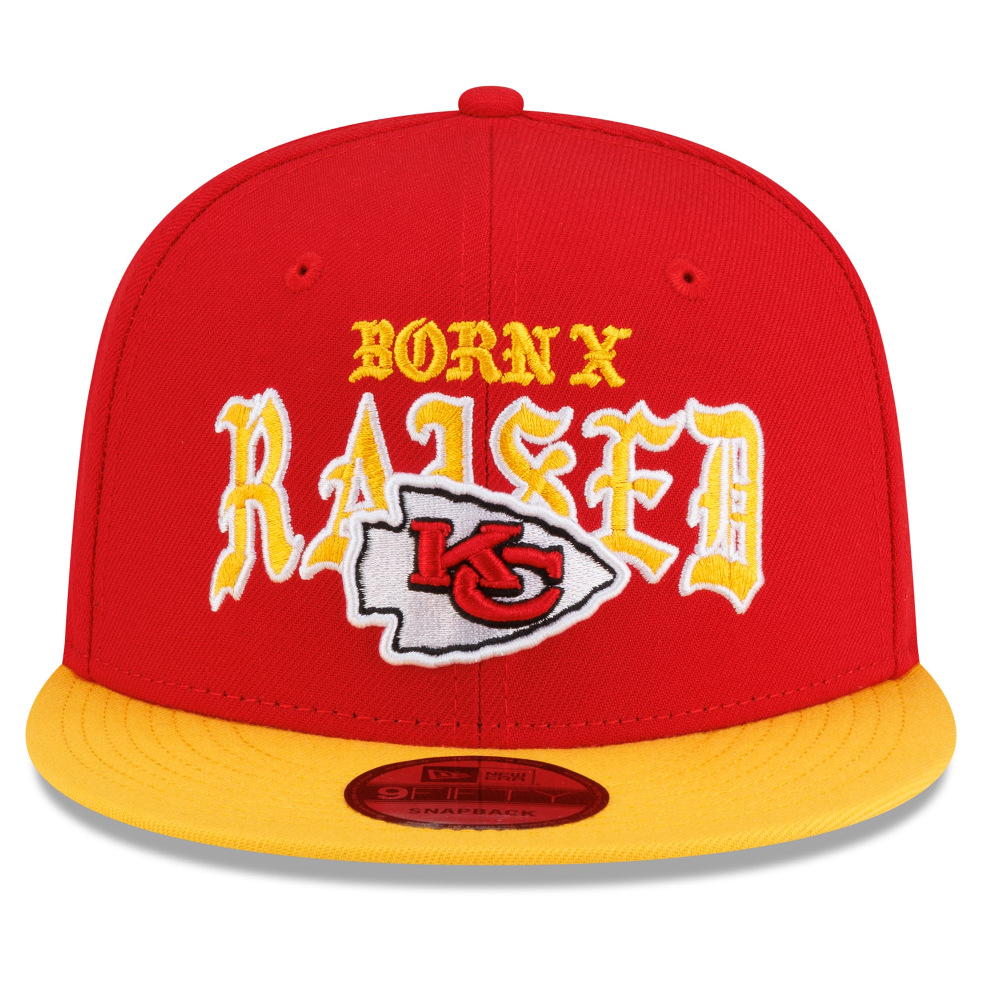 Casquette snapback New Era x Born x Raised rouge/or Kansas City Chiefs 9FIFTY pour homme