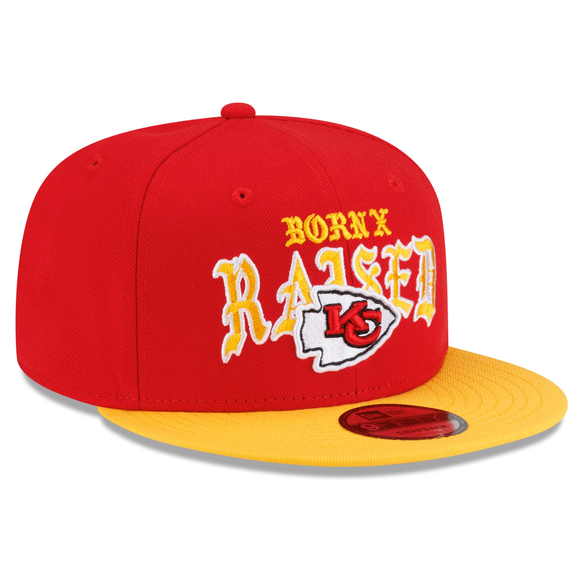 Casquette snapback New Era x Born x Raised rouge/or Kansas City Chiefs 9FIFTY pour homme