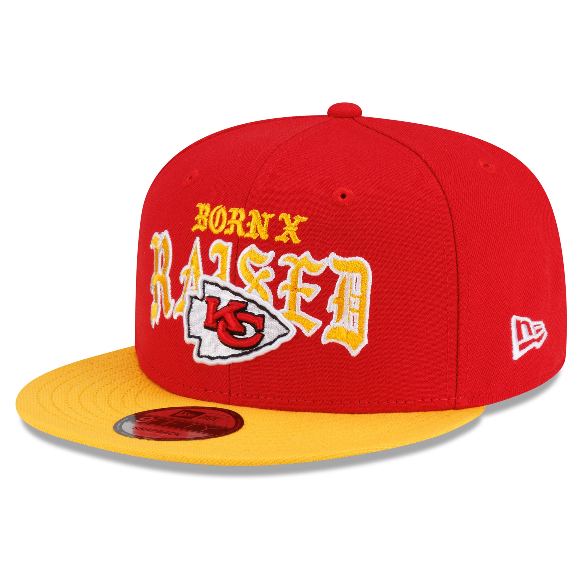Casquette snapback New Era x Born x Raised rouge/or Kansas City Chiefs 9FIFTY pour homme