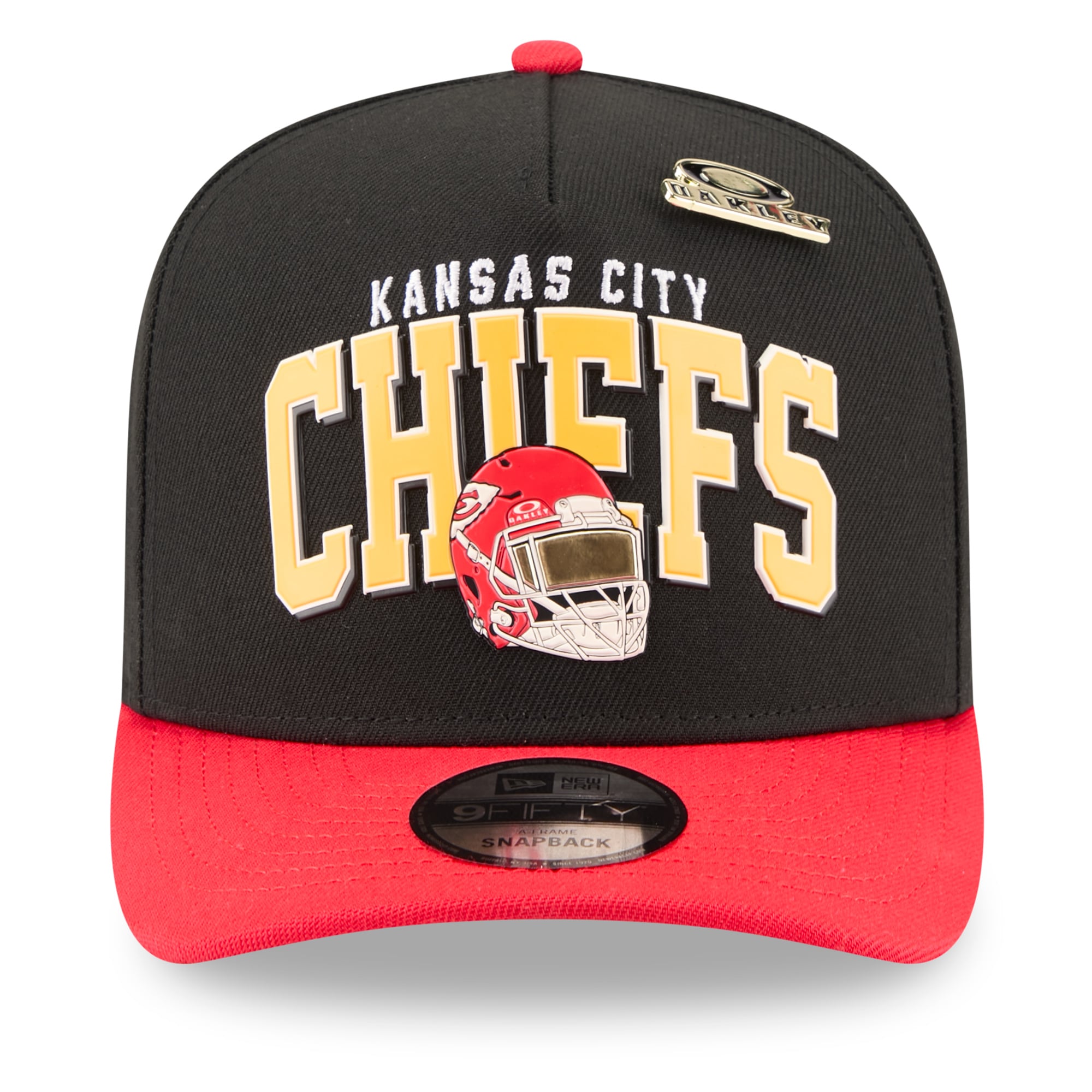 Men's New Era x Oakley Black Kansas City Chiefs 9FIFTY A-Frame Snapback Hat