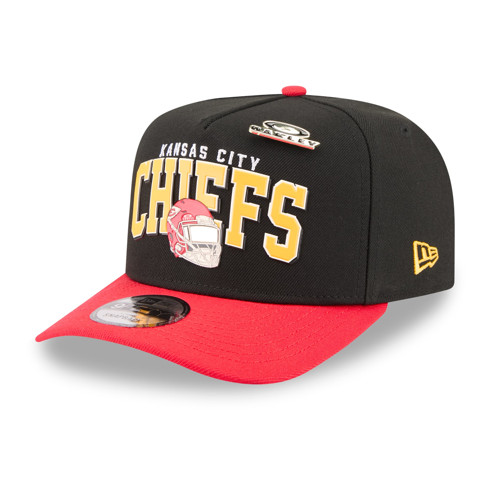 Men's New Era x Oakley Black Kansas City Chiefs 9FIFTY A-Frame Snapback Hat