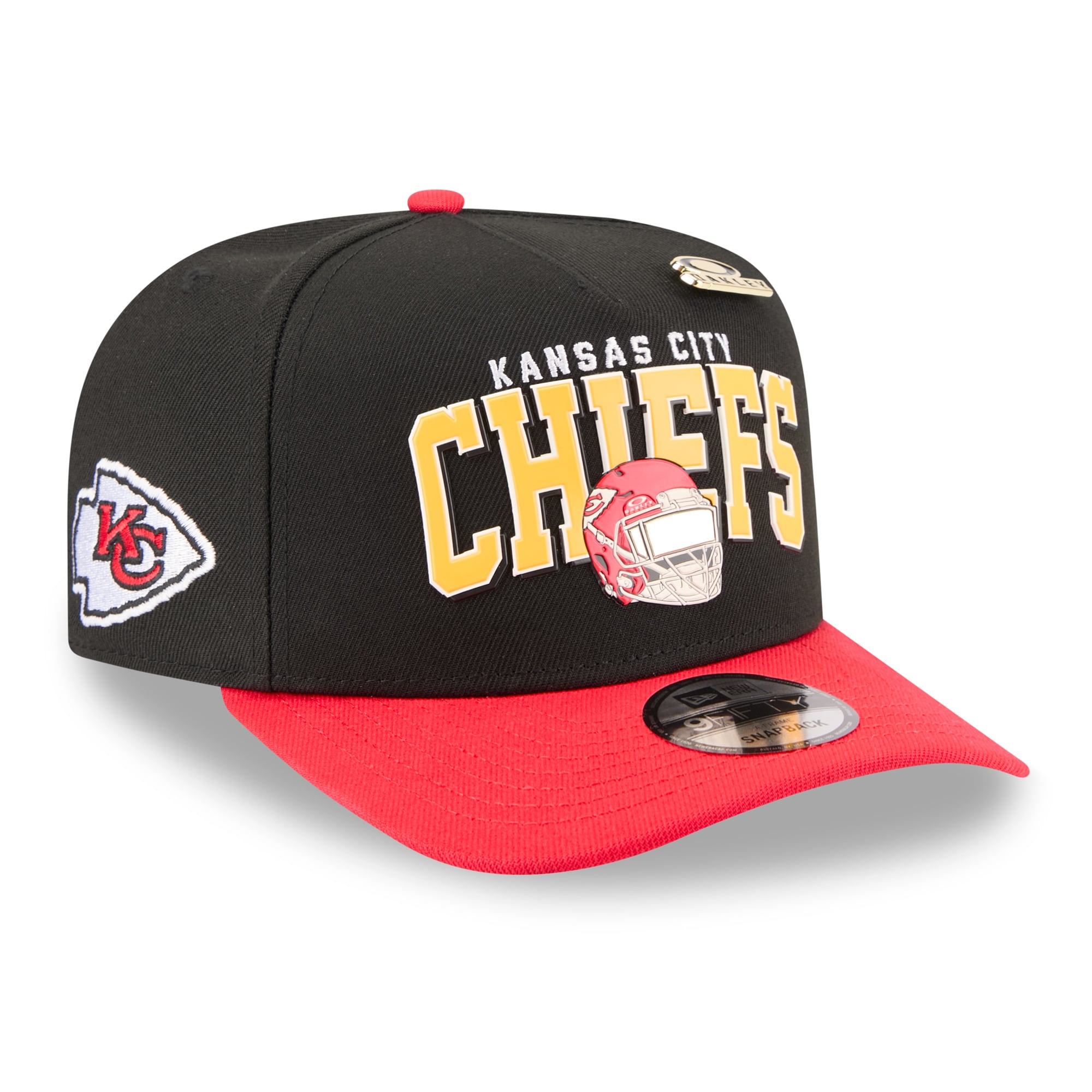 Men's New Era x Oakley Black Kansas City Chiefs 9FIFTY A-Frame Snapback Hat