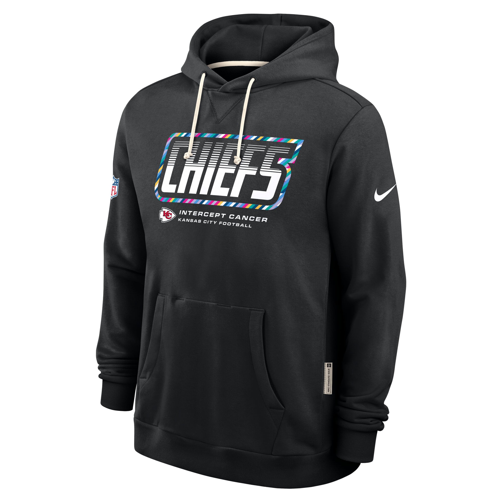 Men's Nike Black Kansas City Chiefs 2026 NFL Crucial Catch Sideline Standard Issue Dri-FIT Pullover Hoodie