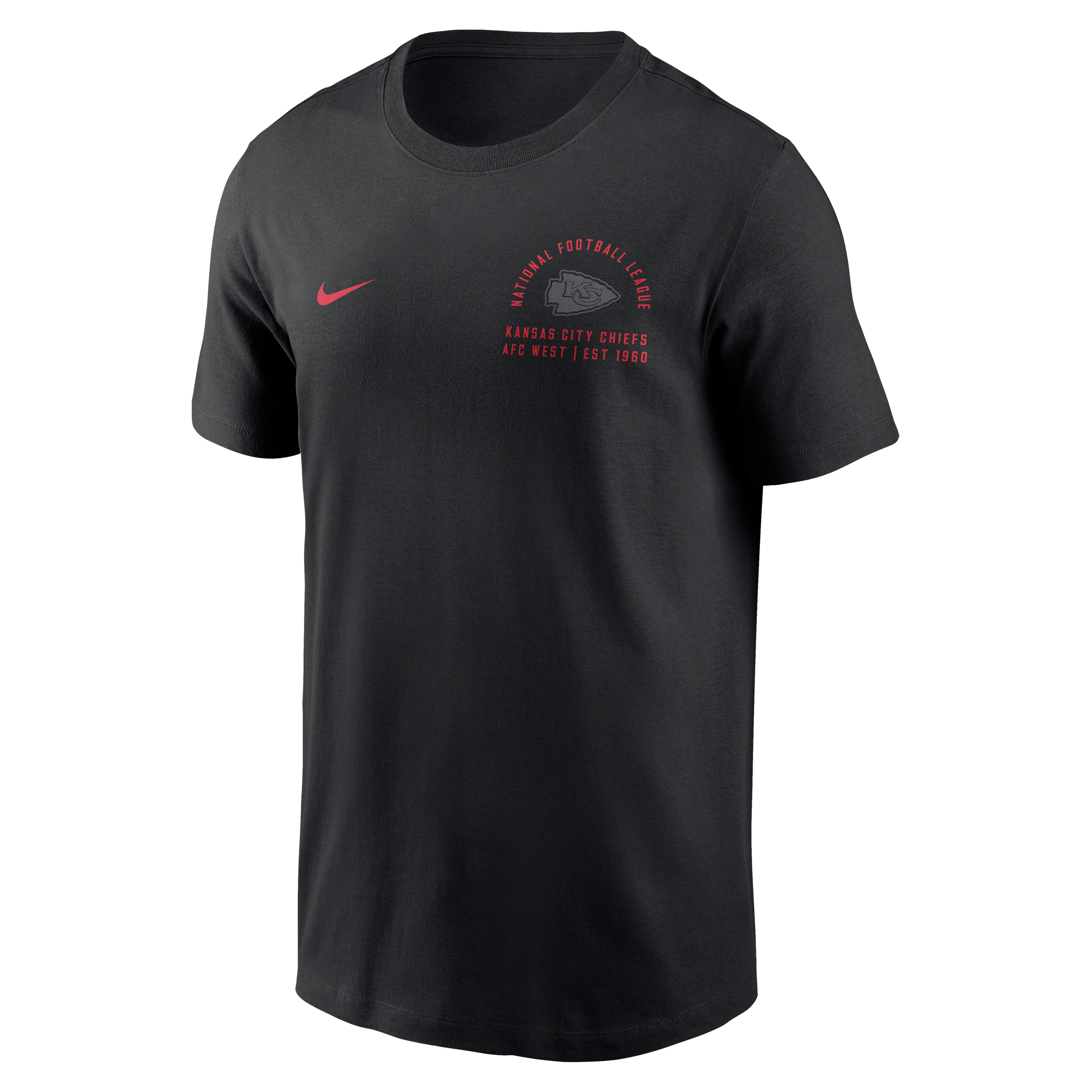 Men's Nike Black Kansas City Chiefs Split Logo T-Shirt