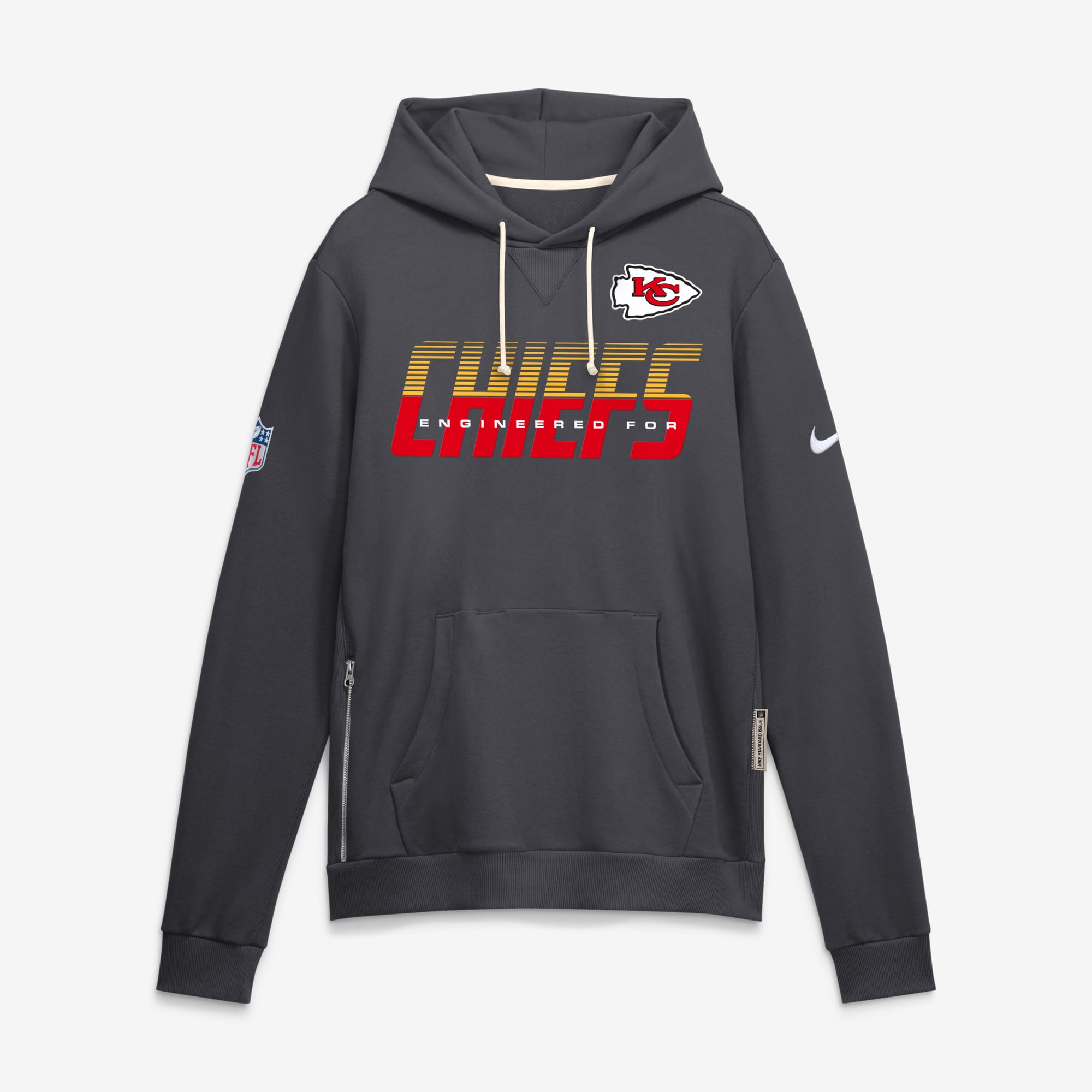 Men's Nike Red Kansas City Chiefs Sideline Standard Issue Top Prospect Dri-FIT Hoodie