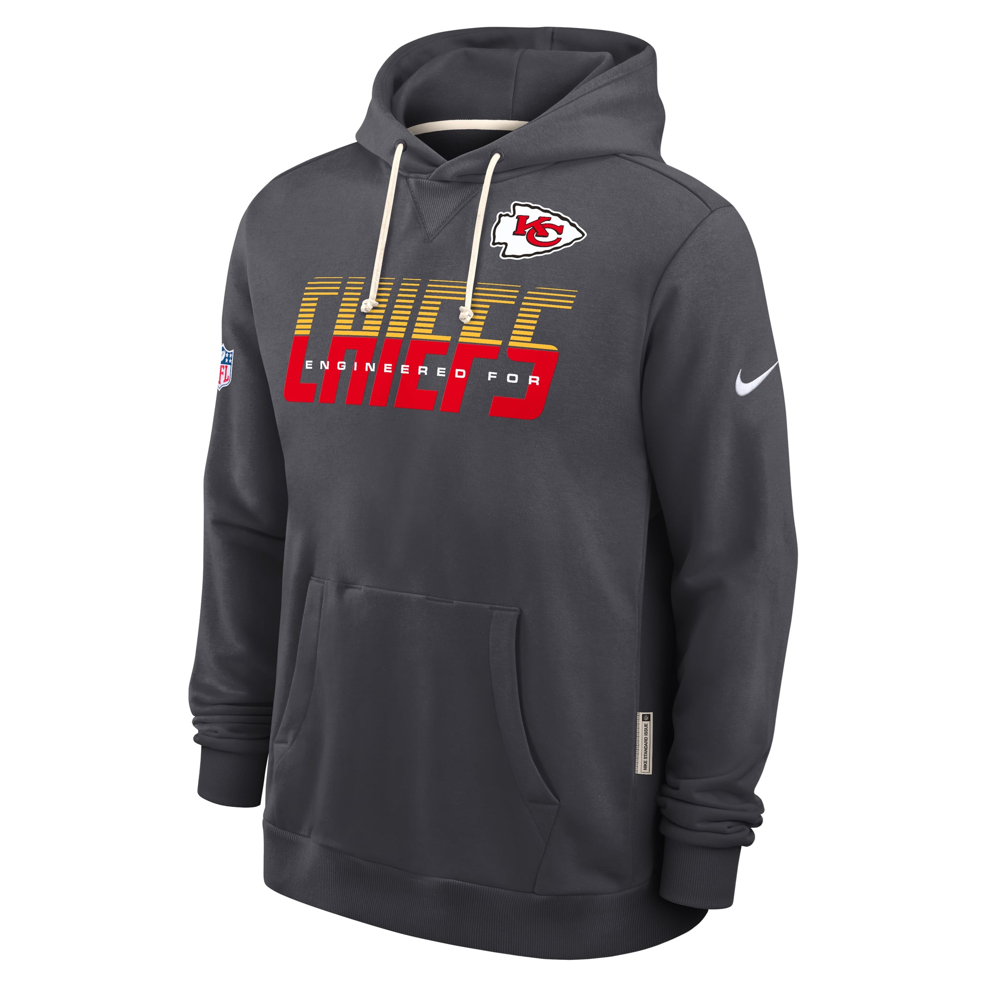 Men's Nike Red Kansas City Chiefs Sideline Standard Issue Top Prospect Dri-FIT Hoodie