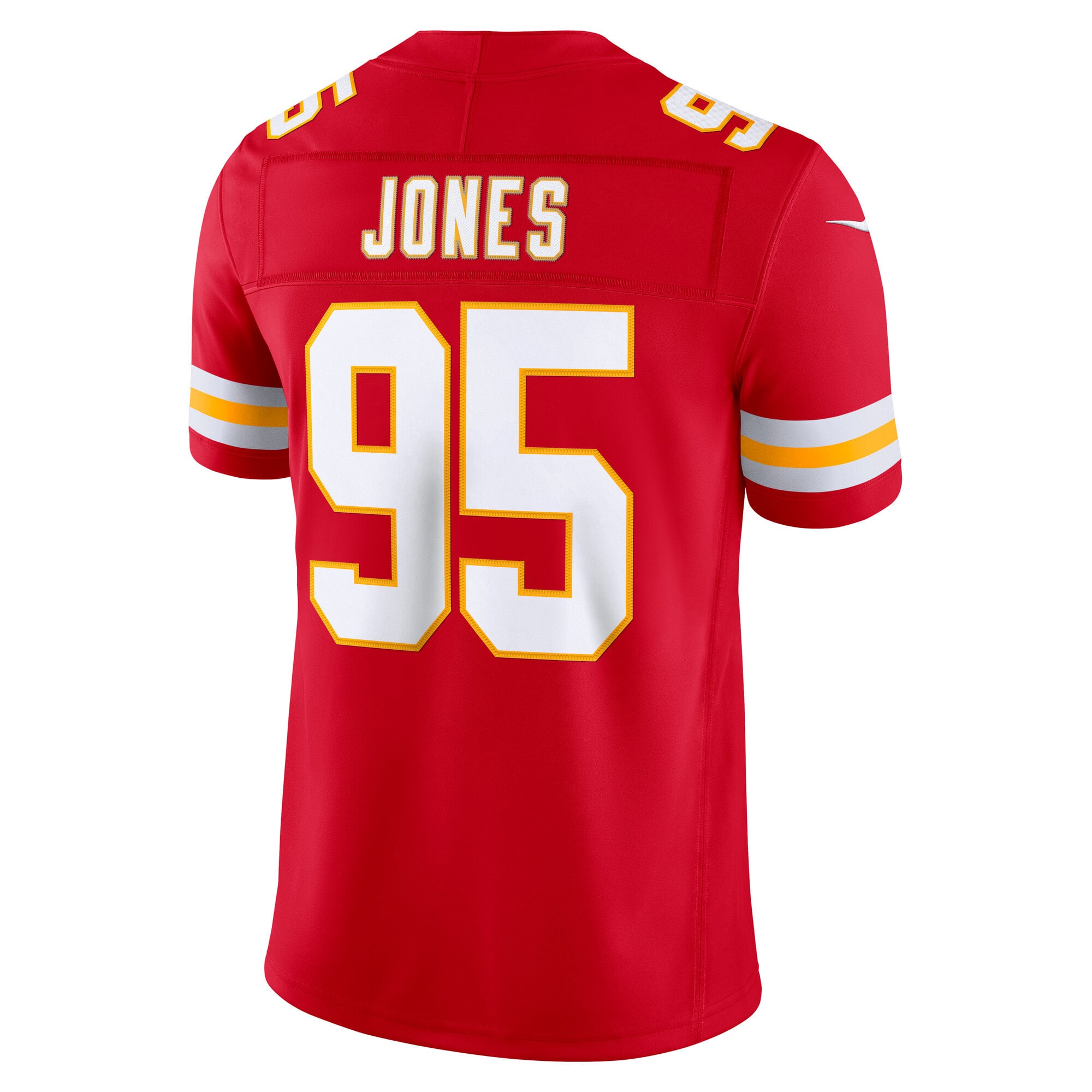 Men's Nike Chris Jones Red Kansas City Chiefs Team Vapor F.U.S.E. Stitched Limited Jersey