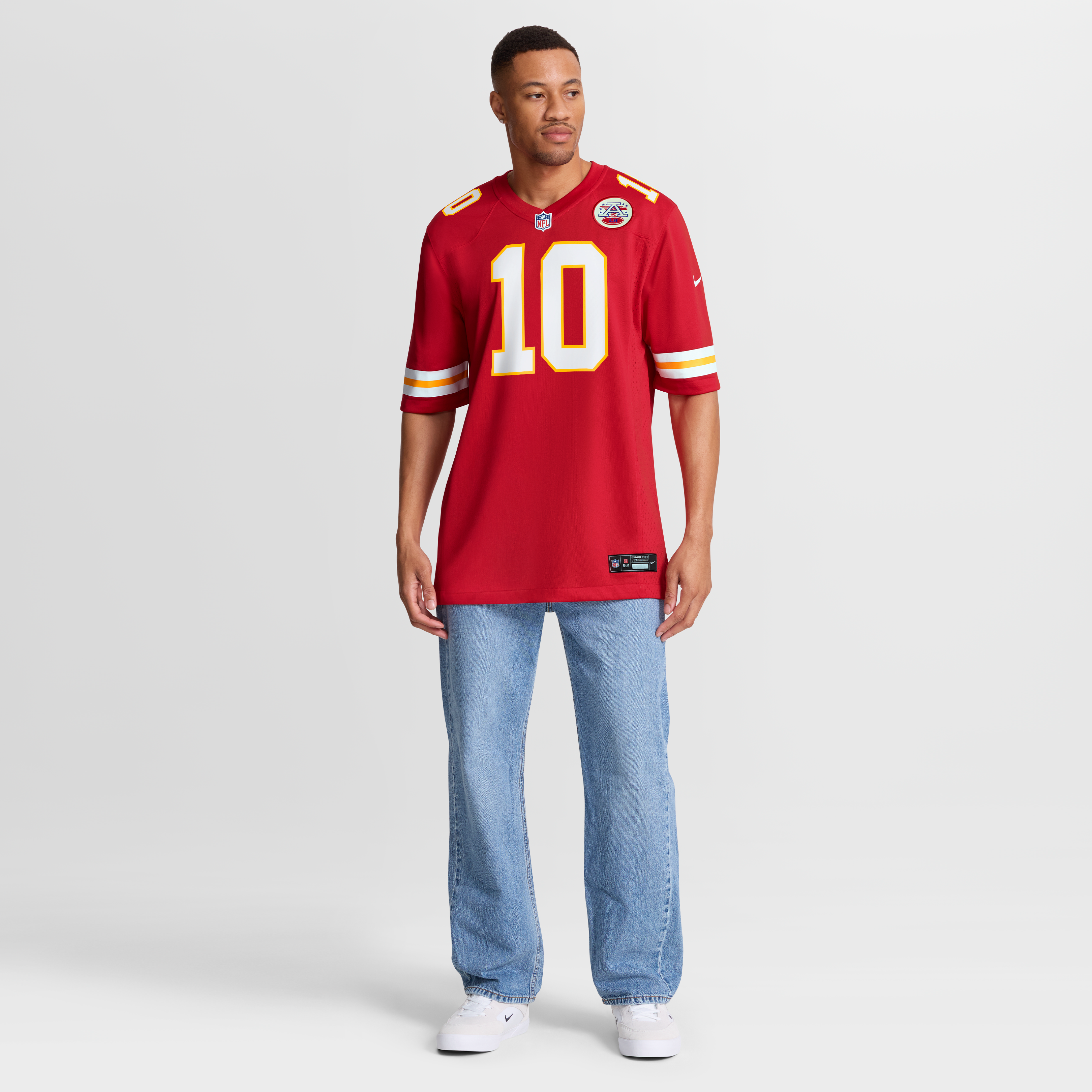 Maillot de match Nike Emmett Johnson rouge des Chiefs Kansas City pour homme