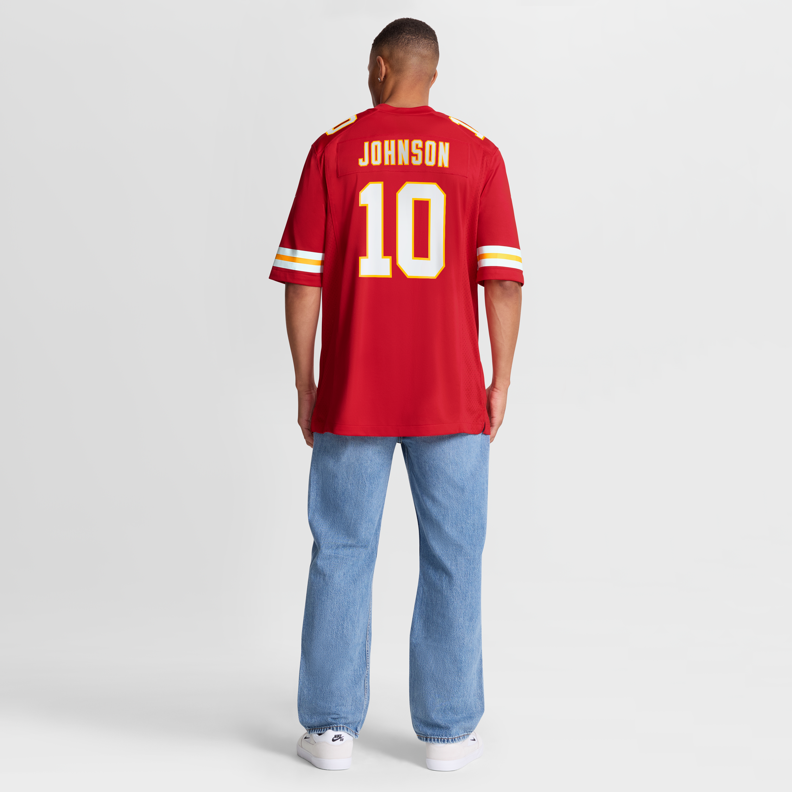 Maillot de match Nike Emmett Johnson rouge des Chiefs Kansas City pour homme