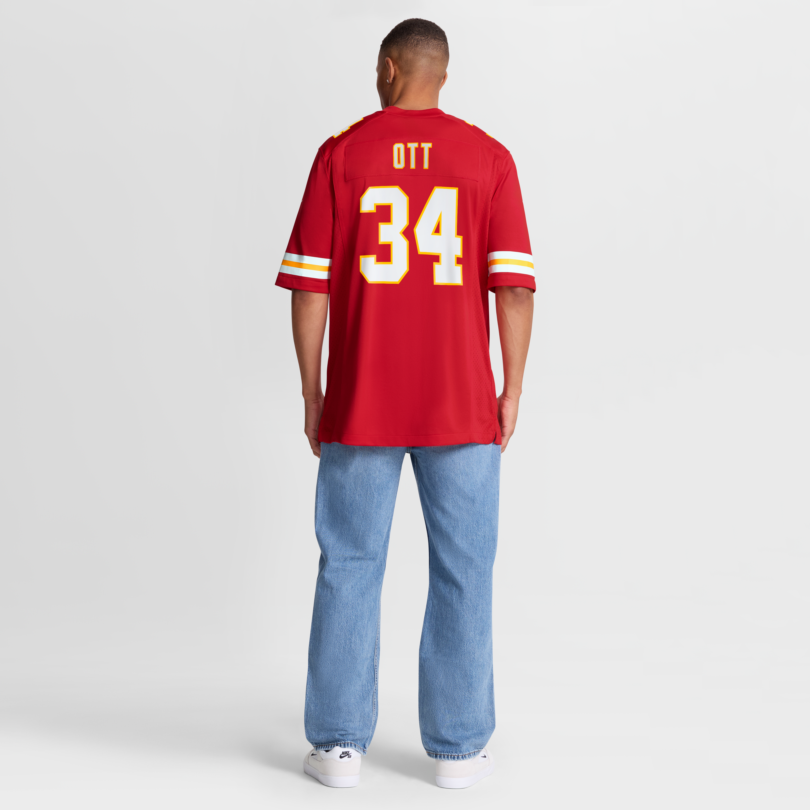 Maillot de match Nike Jaydn Ott rouge des Chiefs Kansas City pour homme