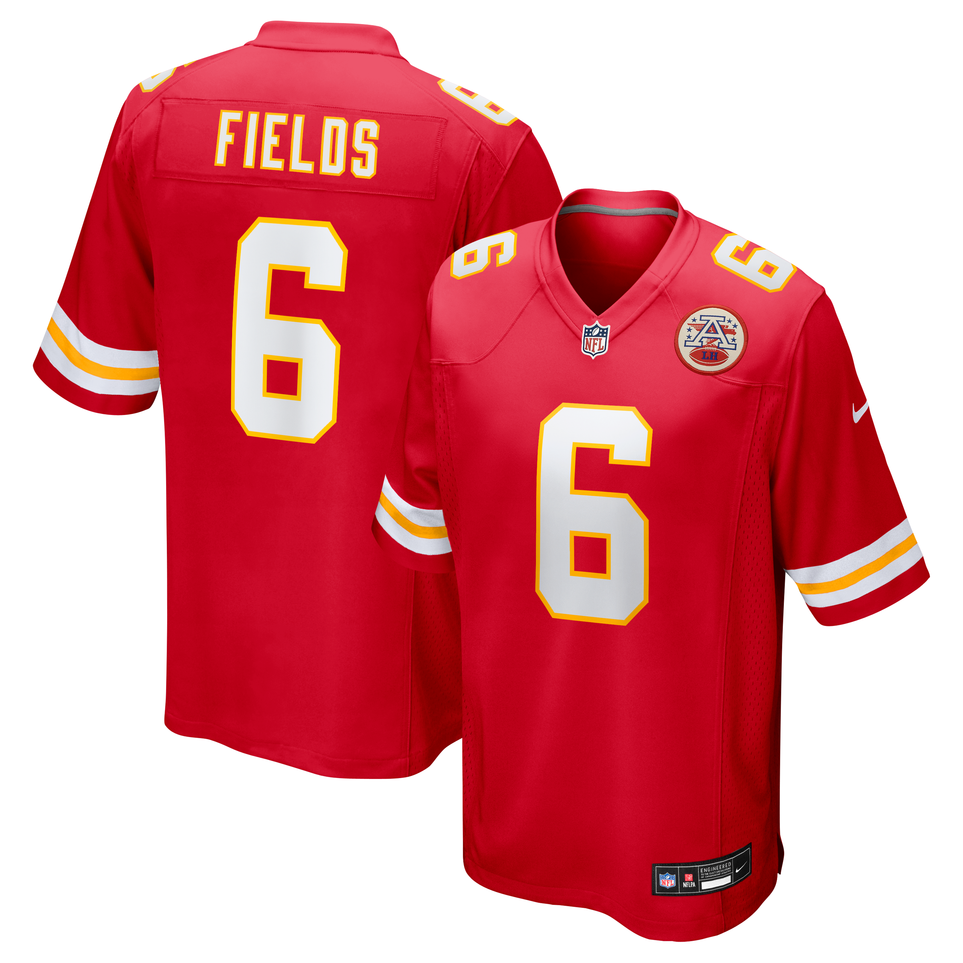 Men's Nike Justin Fields Red Kansas City Chiefs Game Jersey
