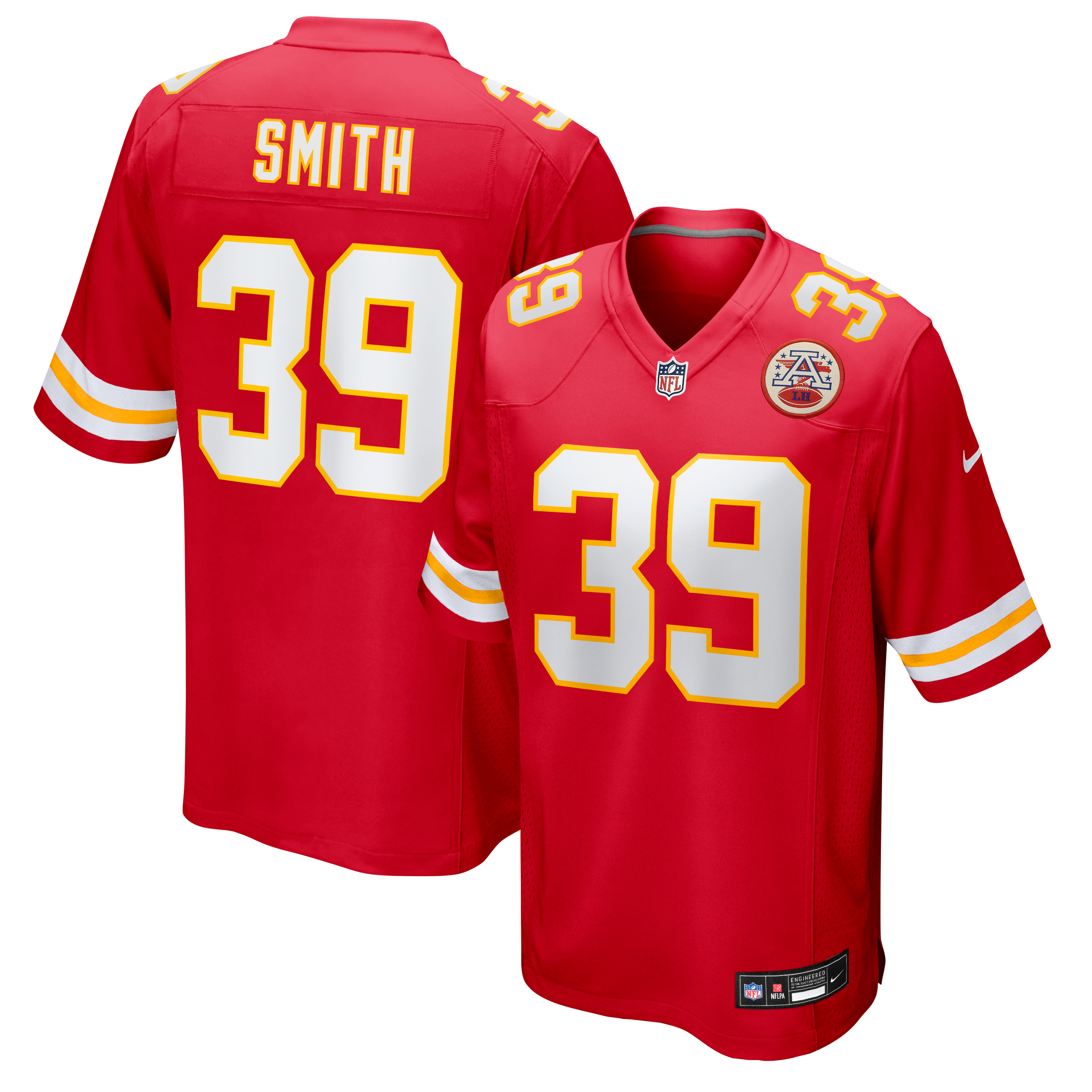 Men's Nike Melvin Smith Jr Red Kansas City Chiefs Team Game Jersey