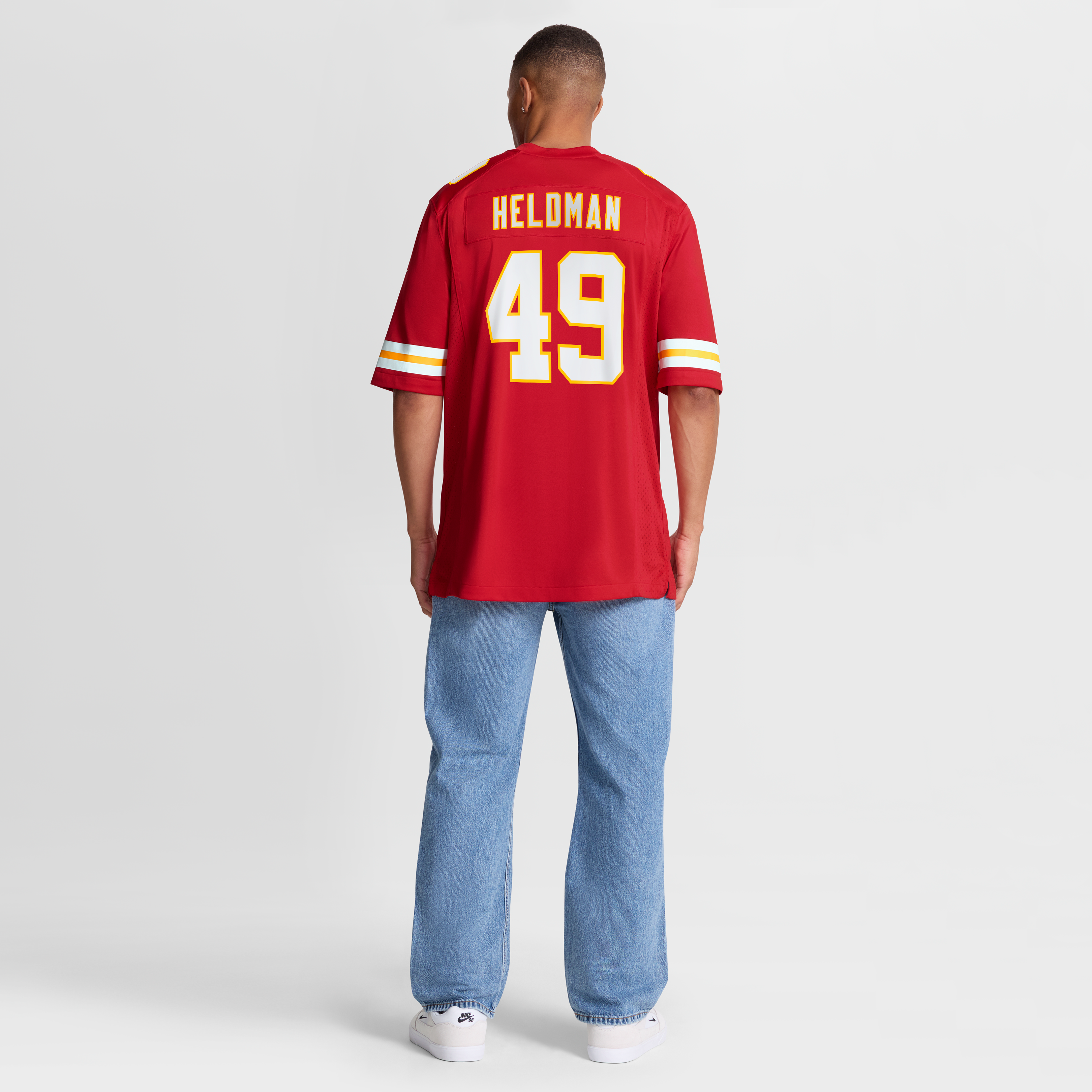 Maillot de match Nike Michael Heldman rouge des Kansas City Chiefs pour homme