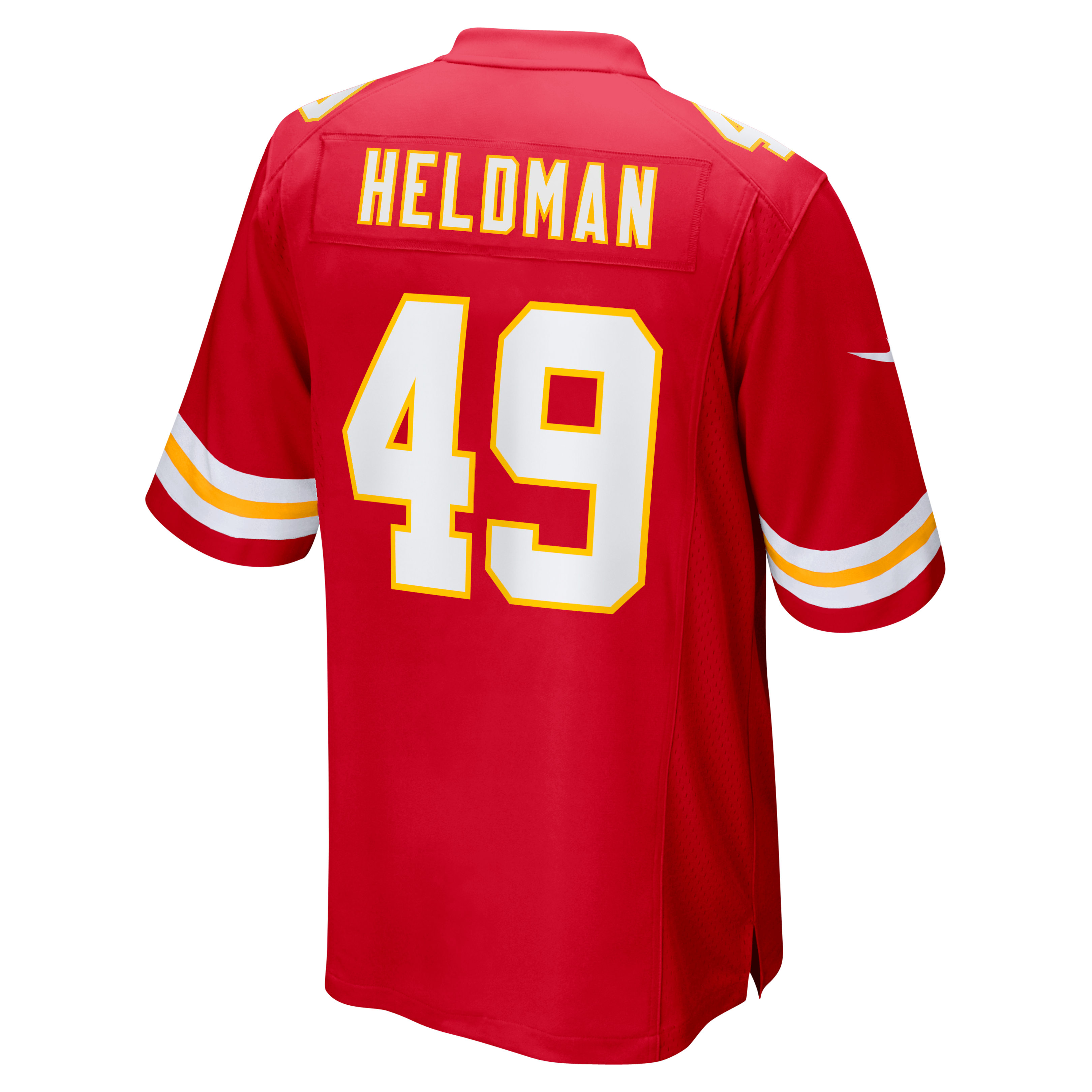 Maillot de match Nike Michael Heldman rouge des Kansas City Chiefs pour homme
