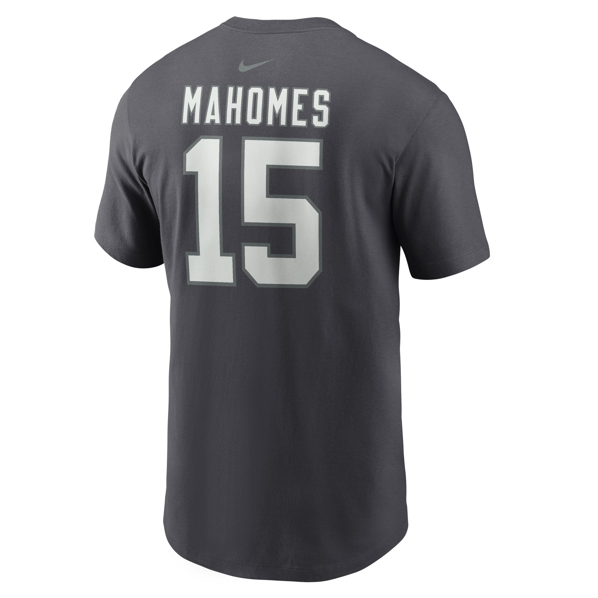 T-shirt Nike Patrick Mahomes anthracite Kansas City Chiefs pour homme, avec nom et numéro