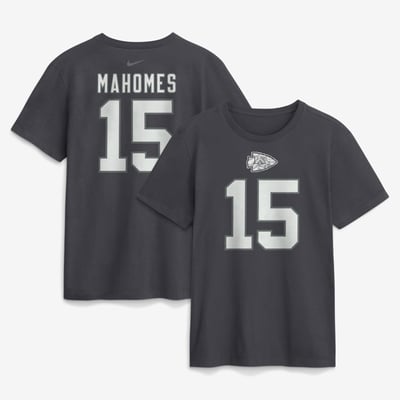 Patrick Mahomes Kansas City Chiefs Nike Name & Number T-Shirt - Anthracite