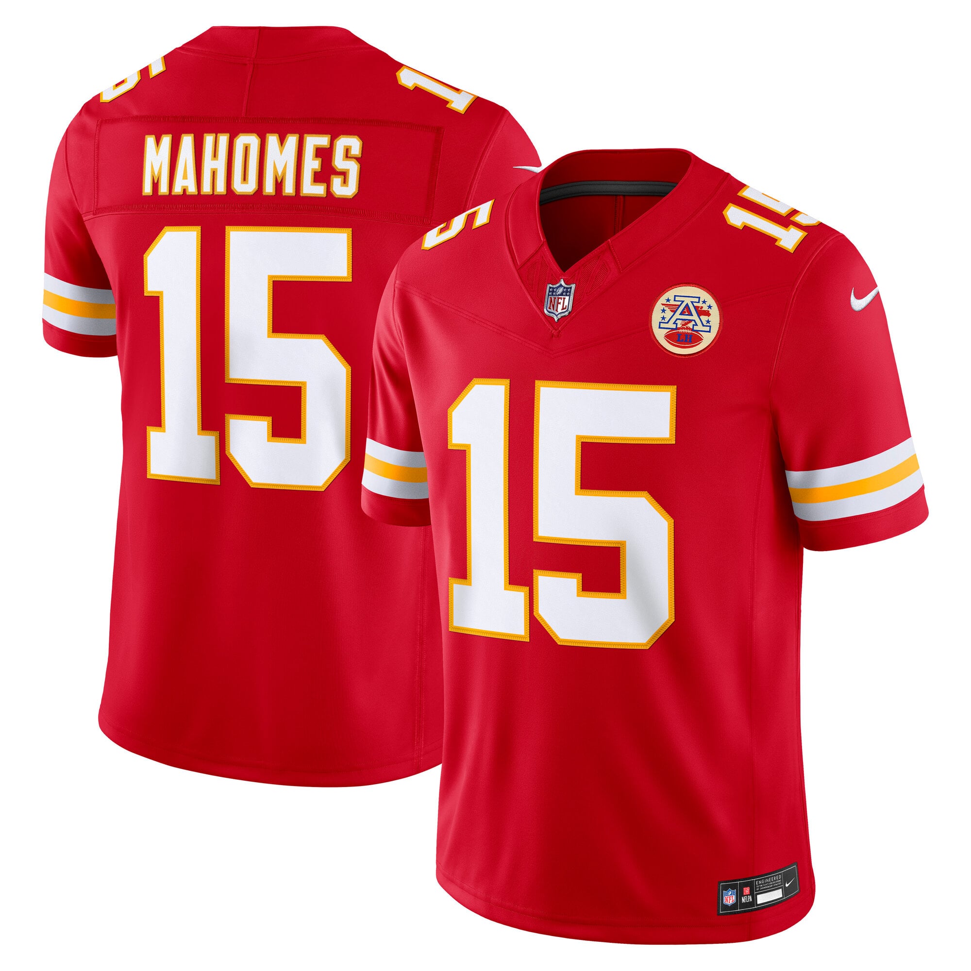 Maillot Nike Vapor F.U.S.E. Stitched Limited pour homme, Patrick Mahomes rouge des Kansas City Chiefs
