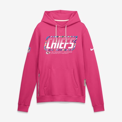 Kansas City Chiefs Nike 2026 NFL Crucial Catch Sideline Standard Issue Dri-FIT Pullover Hoodie - Pink