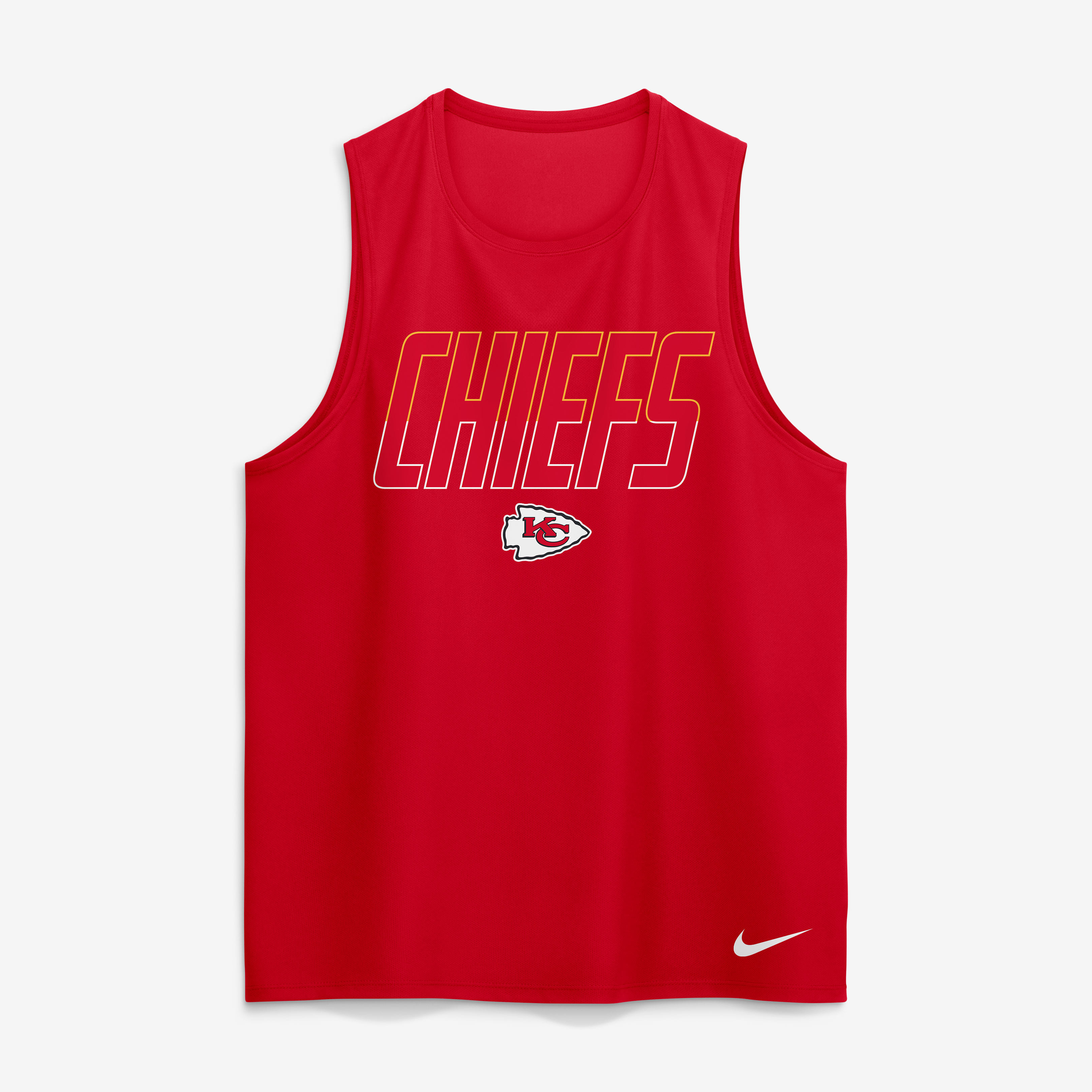 Men's Nike Red Kansas City Chiefs Kickoff Miler Dri-FIT Tank Top