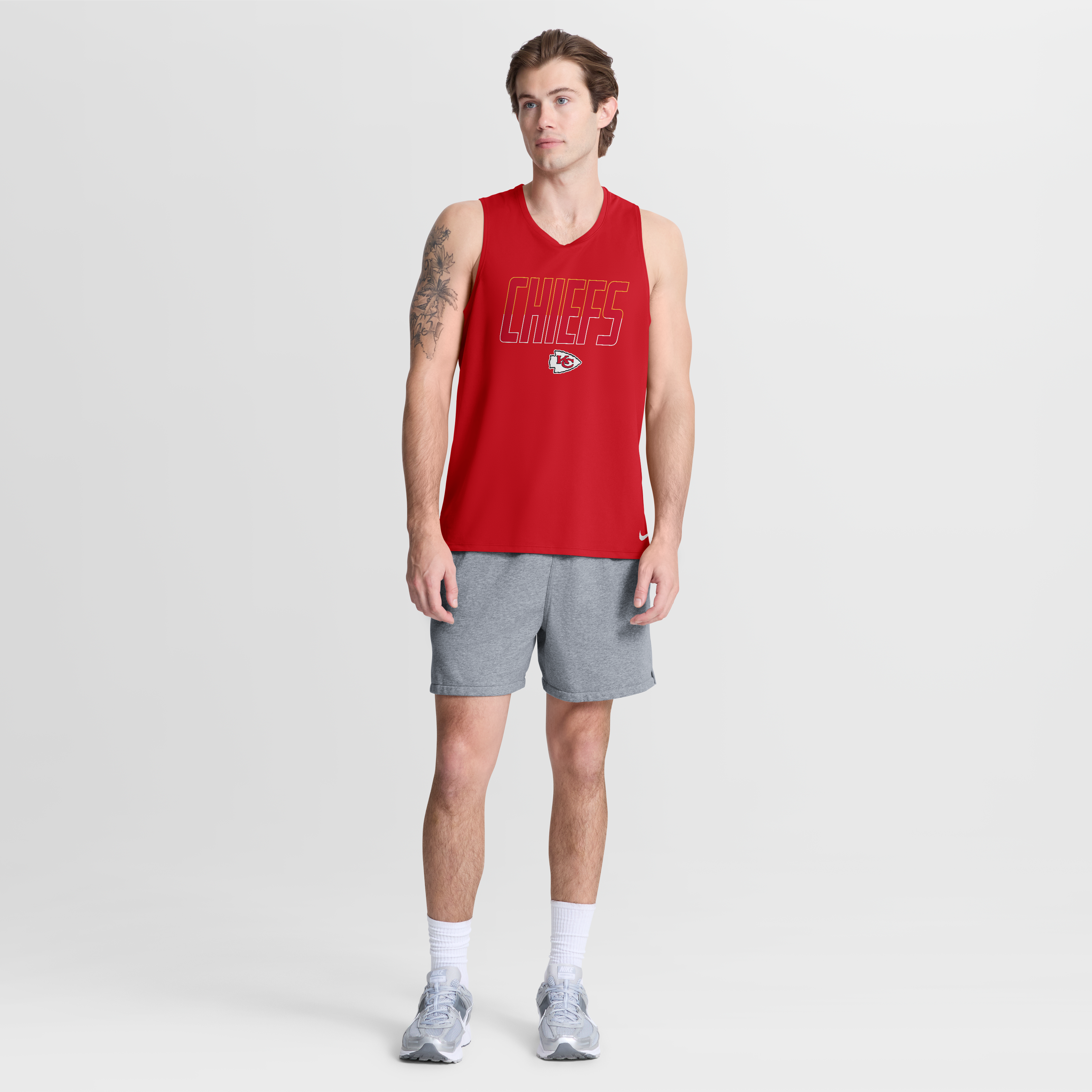 Men's Nike Red Kansas City Chiefs Kickoff Miler Dri-FIT Tank​ Top