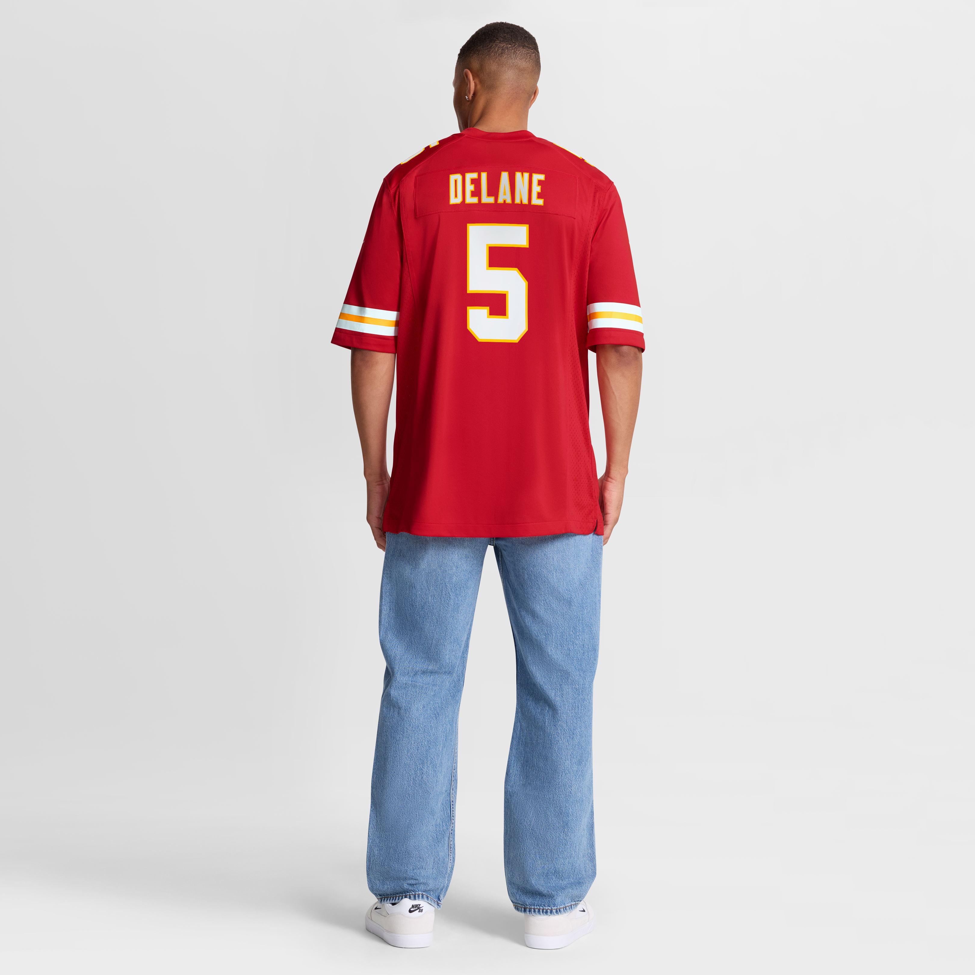 Men's Nike Red Kansas City Chiefs Mansoor Delane Team Game Jersey