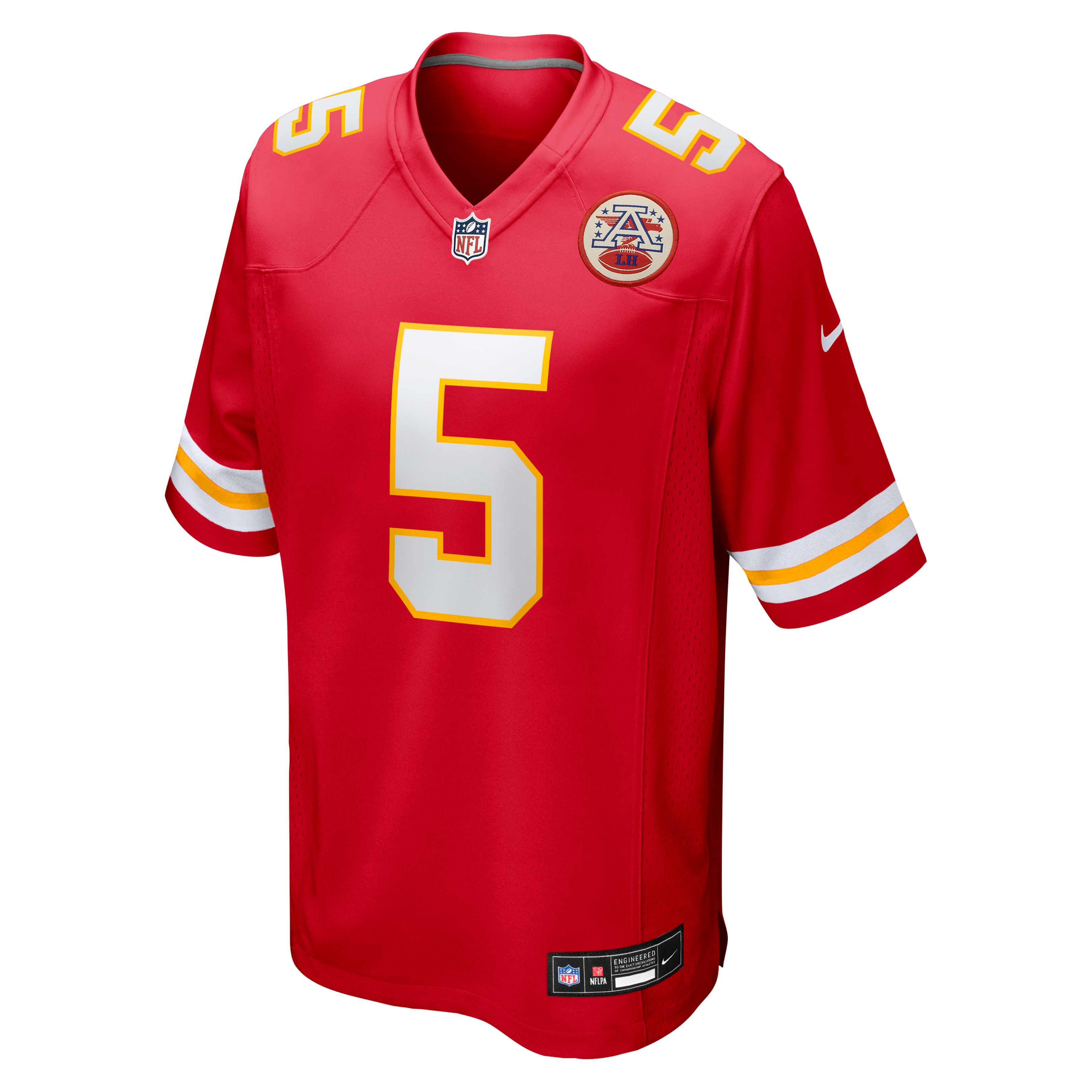 Men's Nike Red Kansas City Chiefs Mansoor Delane Team Game Jersey