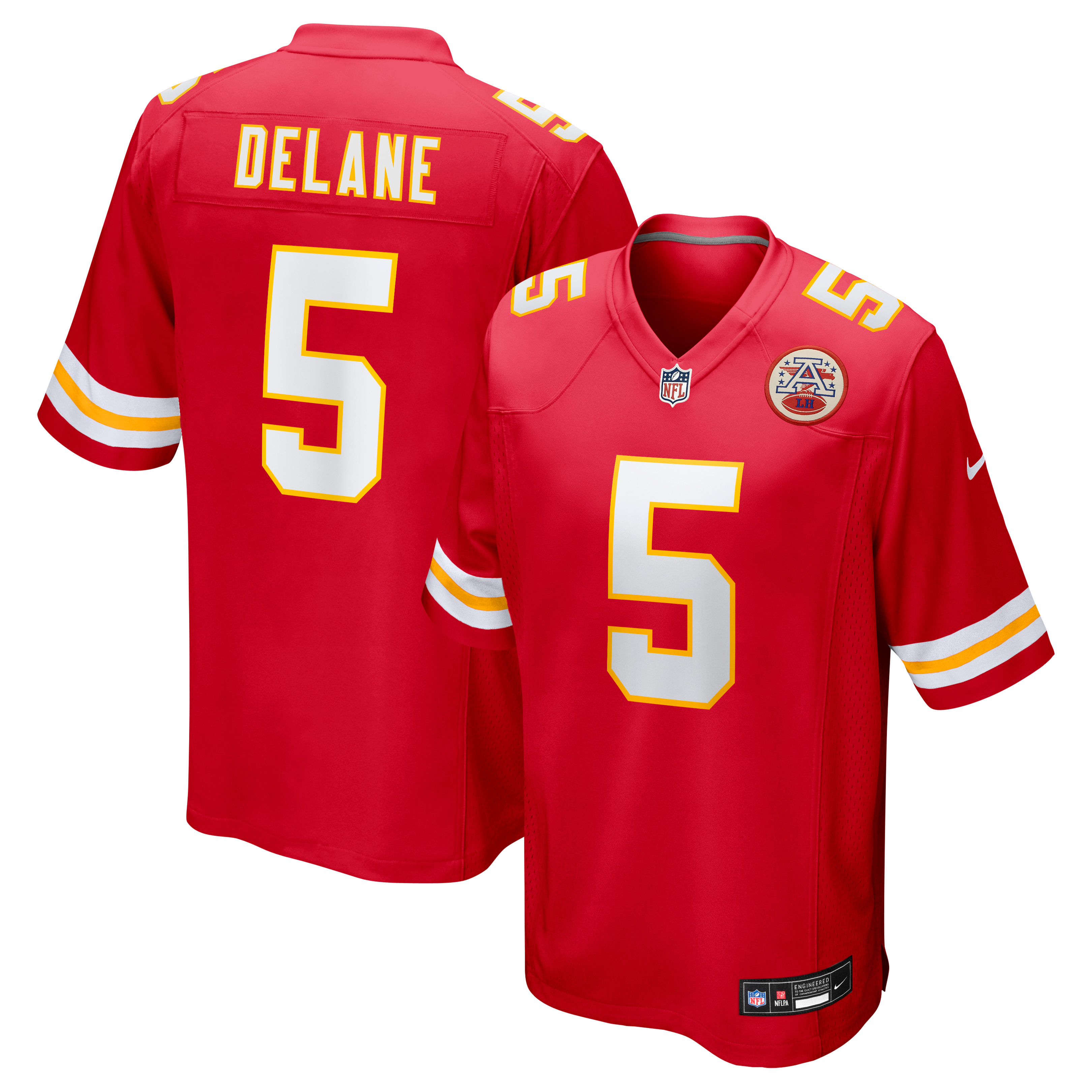 Men's Nike Red Kansas City Chiefs Mansoor Delane Team Game Jersey
