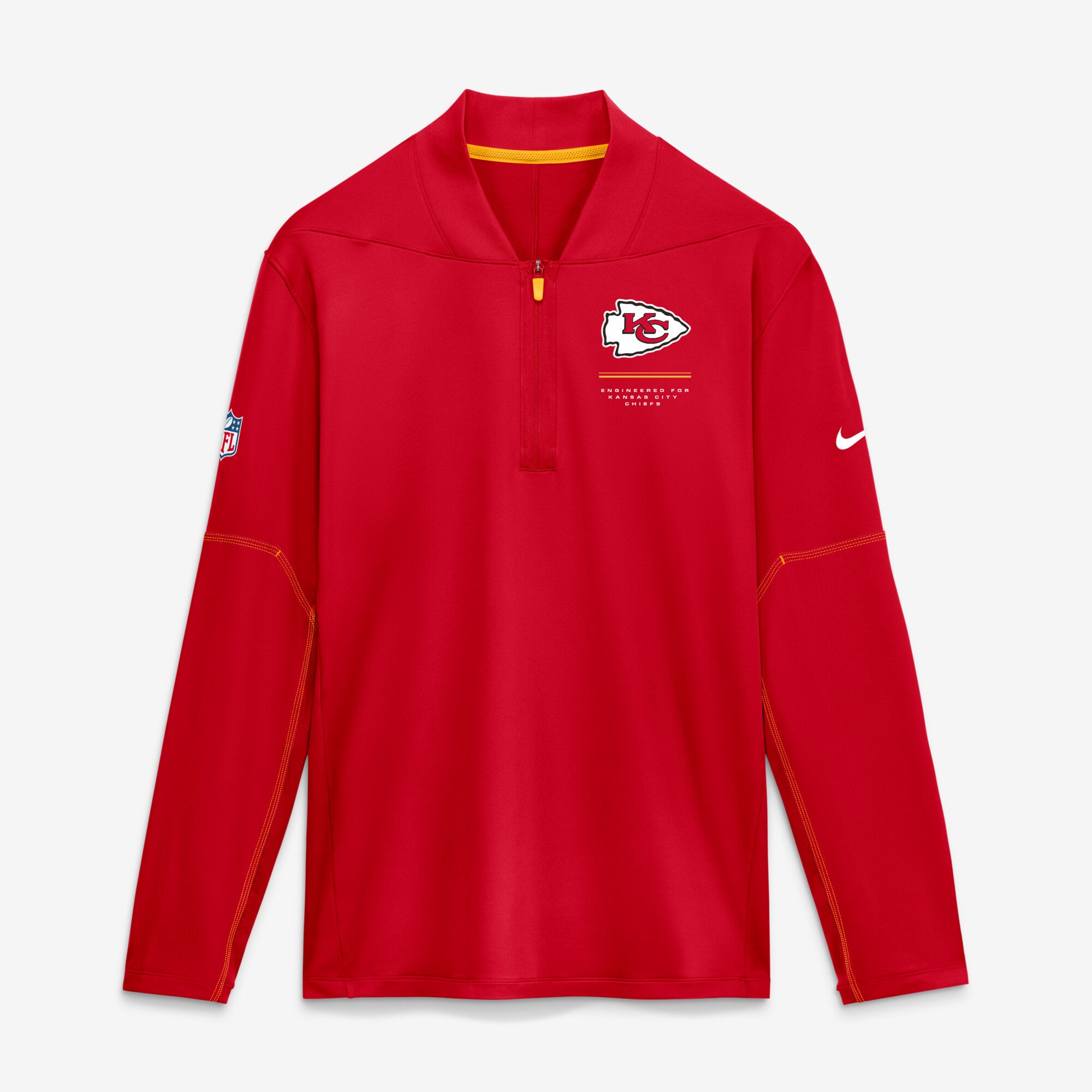Pull-over Nike Dri-FIT à demi-zip rouge Kansas City Chiefs pour homme