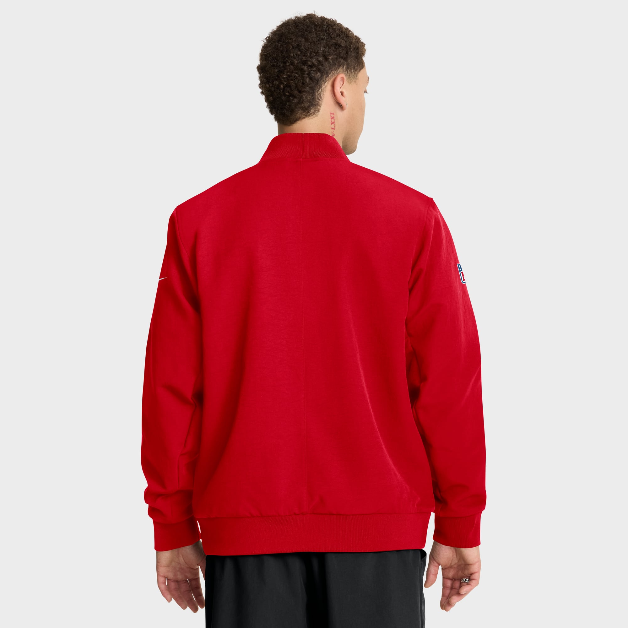 Men's Nike Red Kansas City Chiefs Sideline Powerful Blocking Full-Zip Dri-FIT Bomber Jacket