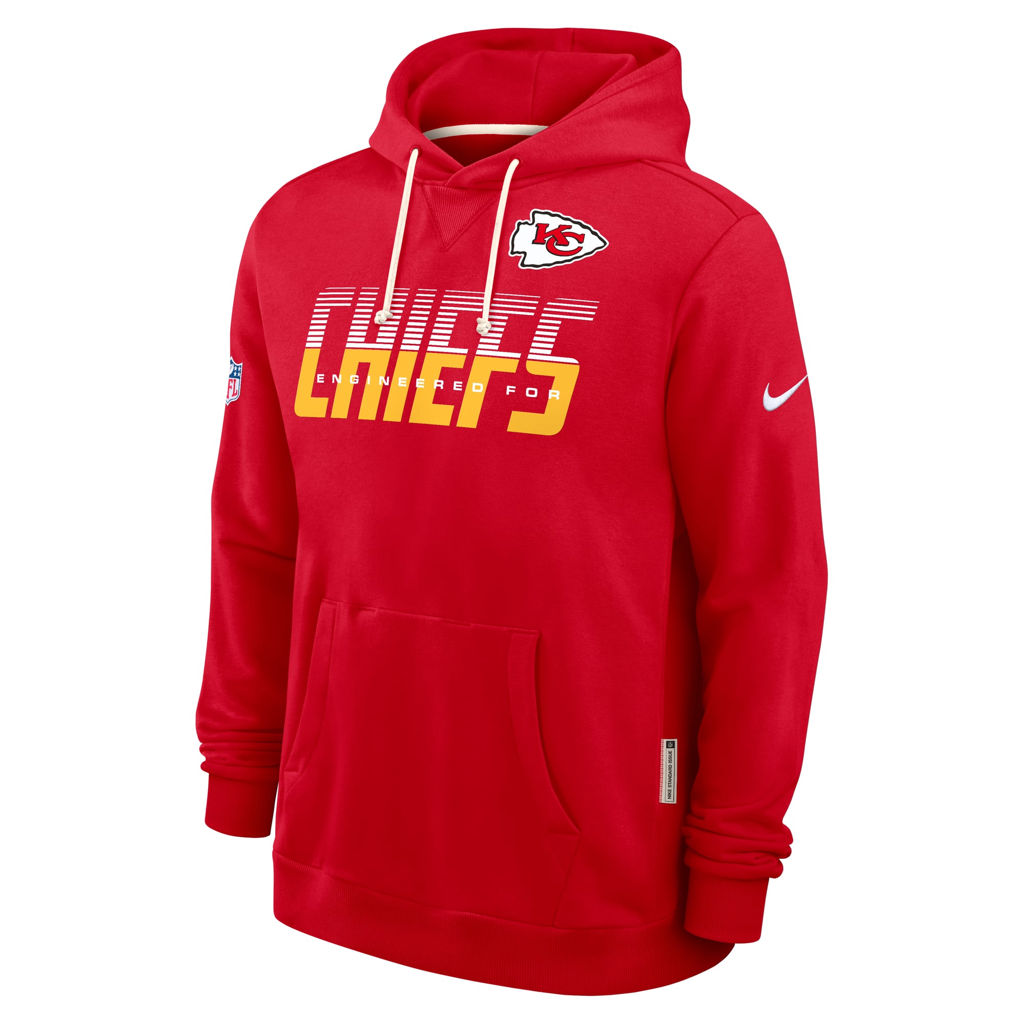 Sweat à capuche Nike Dri-FIT rouge Kansas City Chiefs Sideline Standard Issue pour homme