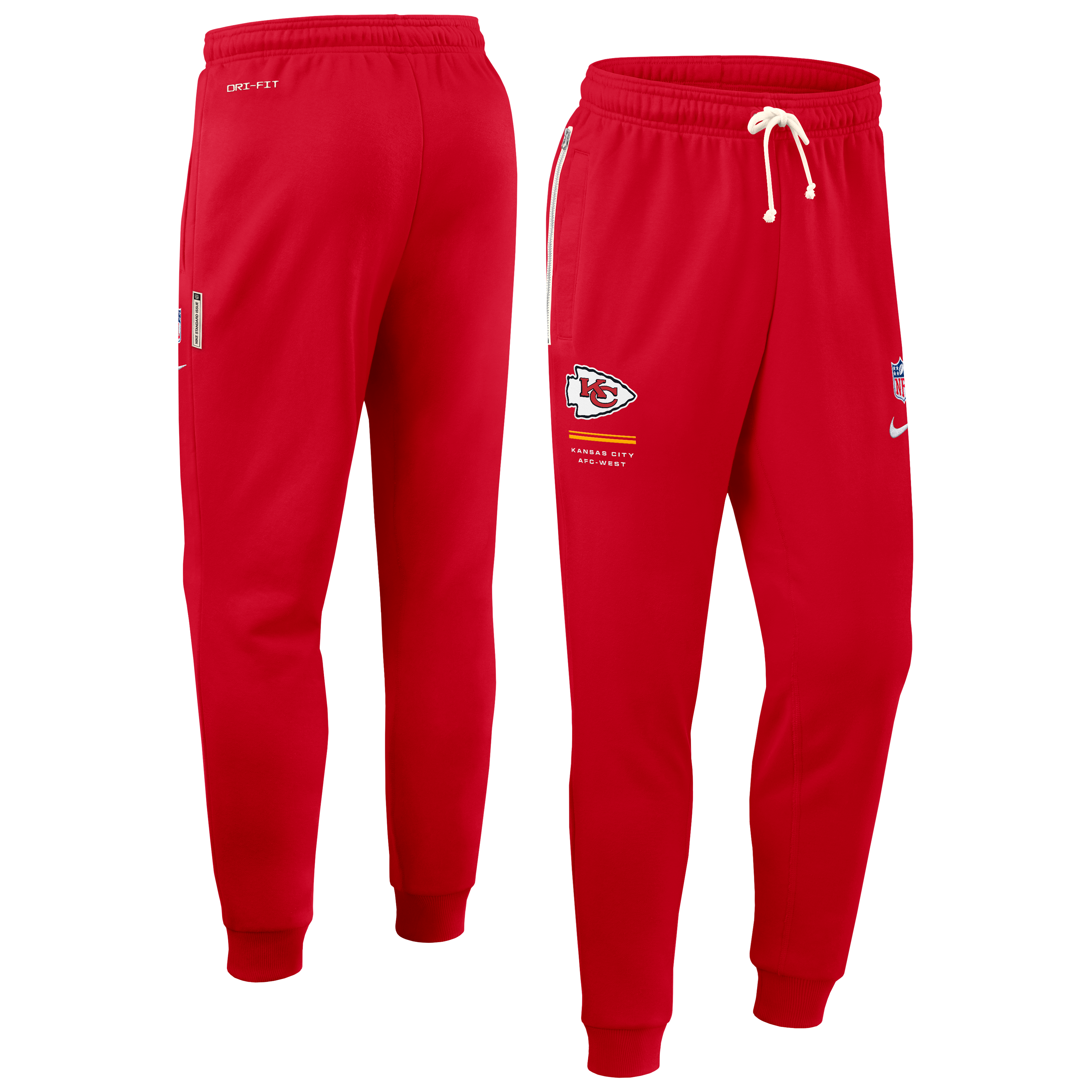 Men's Nike Red Kansas City Chiefs Sideline Standard Issue Touchback Kick Dri-FIT Taper Pants