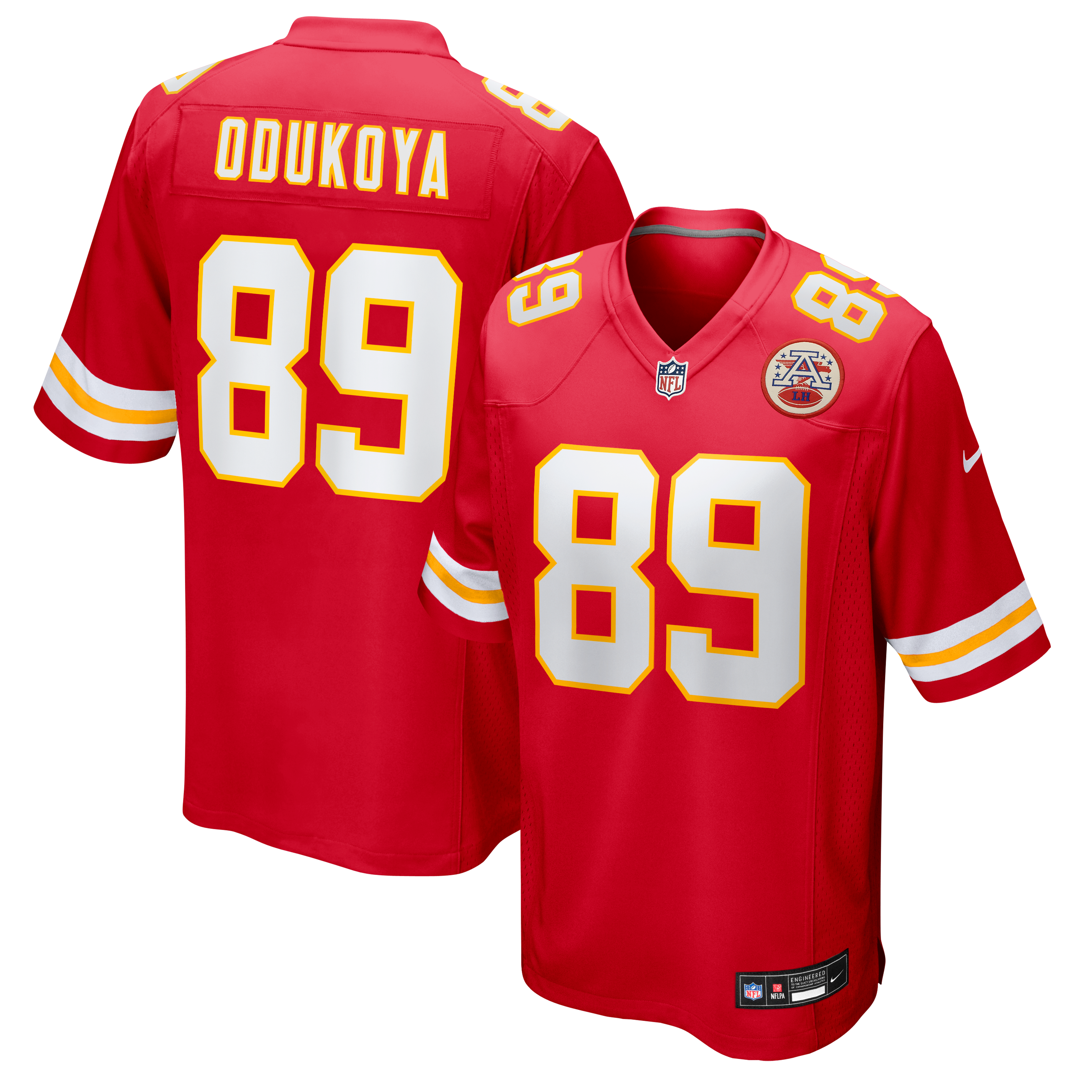 Maillot de match Nike Thomas Odukoya rouge des Kansas City Chiefs pour homme