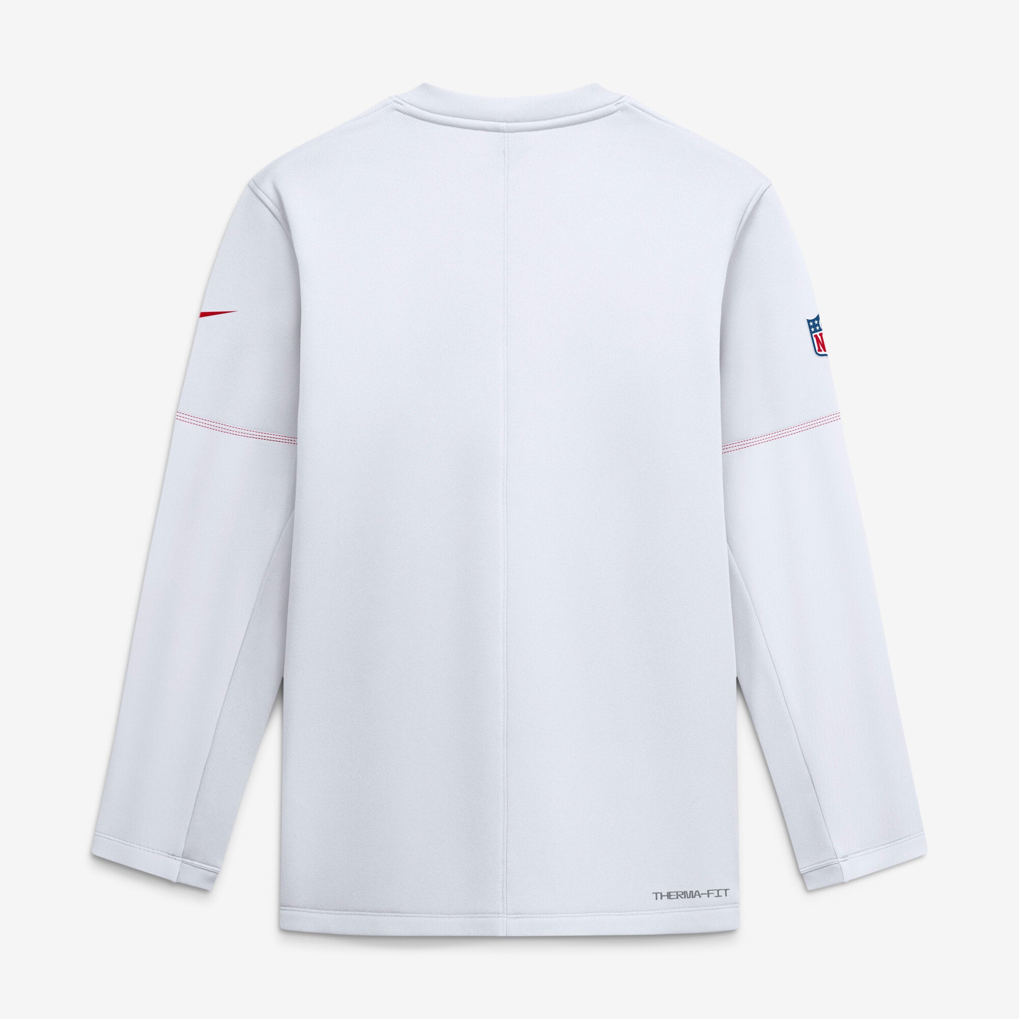 Sweat-shirt Nike Therma-FIT blanc pour homme, modèle Kansas City Chiefs, cadeau des entraîneurs de l'équipe.